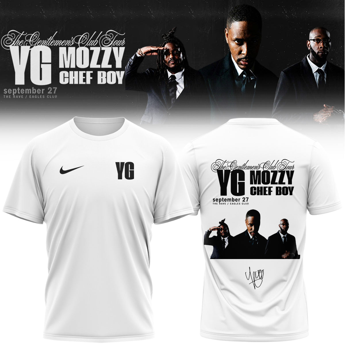 YG – “The Gentlemen’s Club” . Limited Edition Signature T shirt
