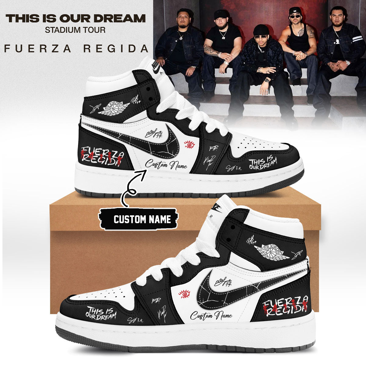 ,,.Fuerza Regida “This Is Our Dream Stadium Tour” 2026 Limited Edition Signature – Shoes