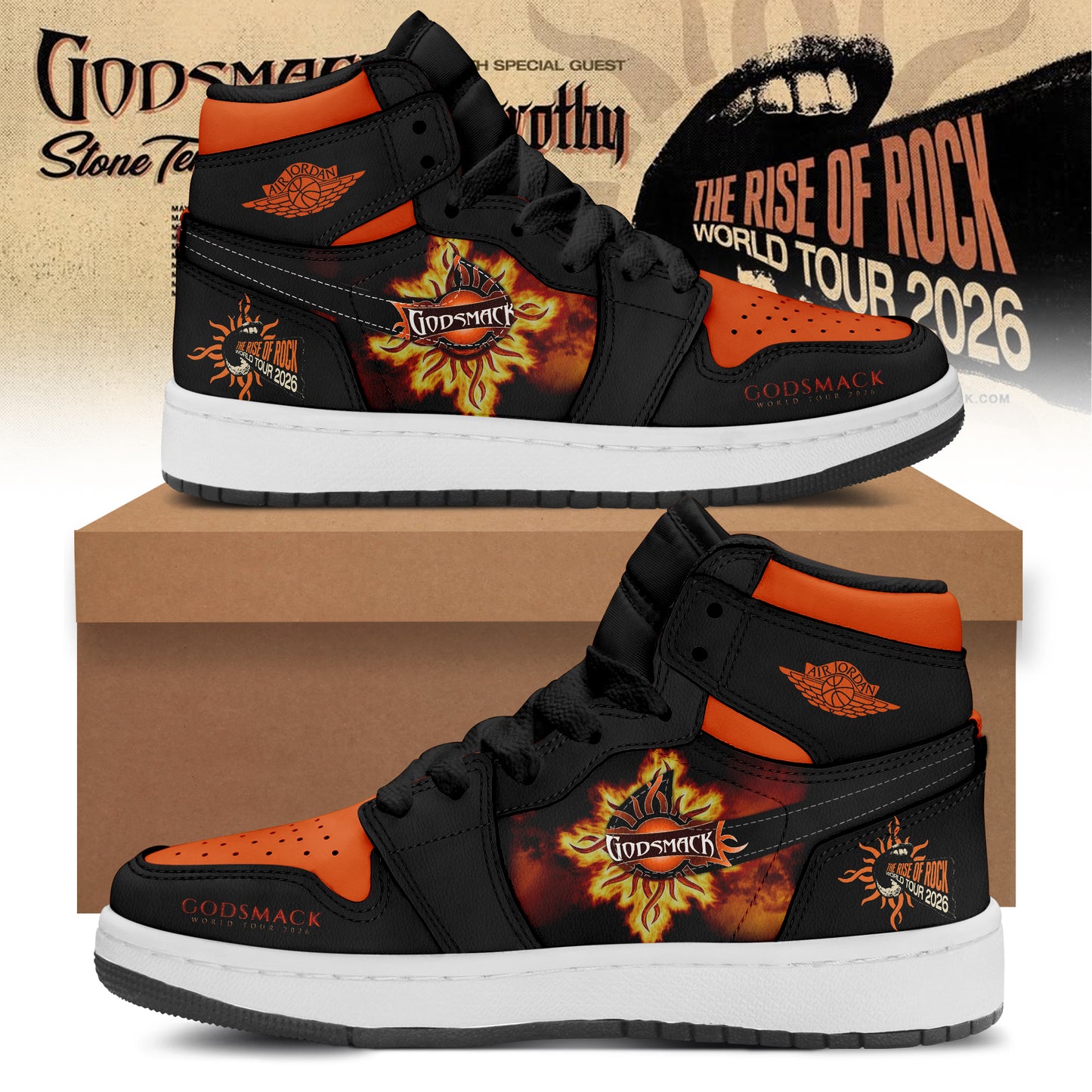 GODSMACK – THE RISE OF ROCK WORLD TOUR 2026 SHOES