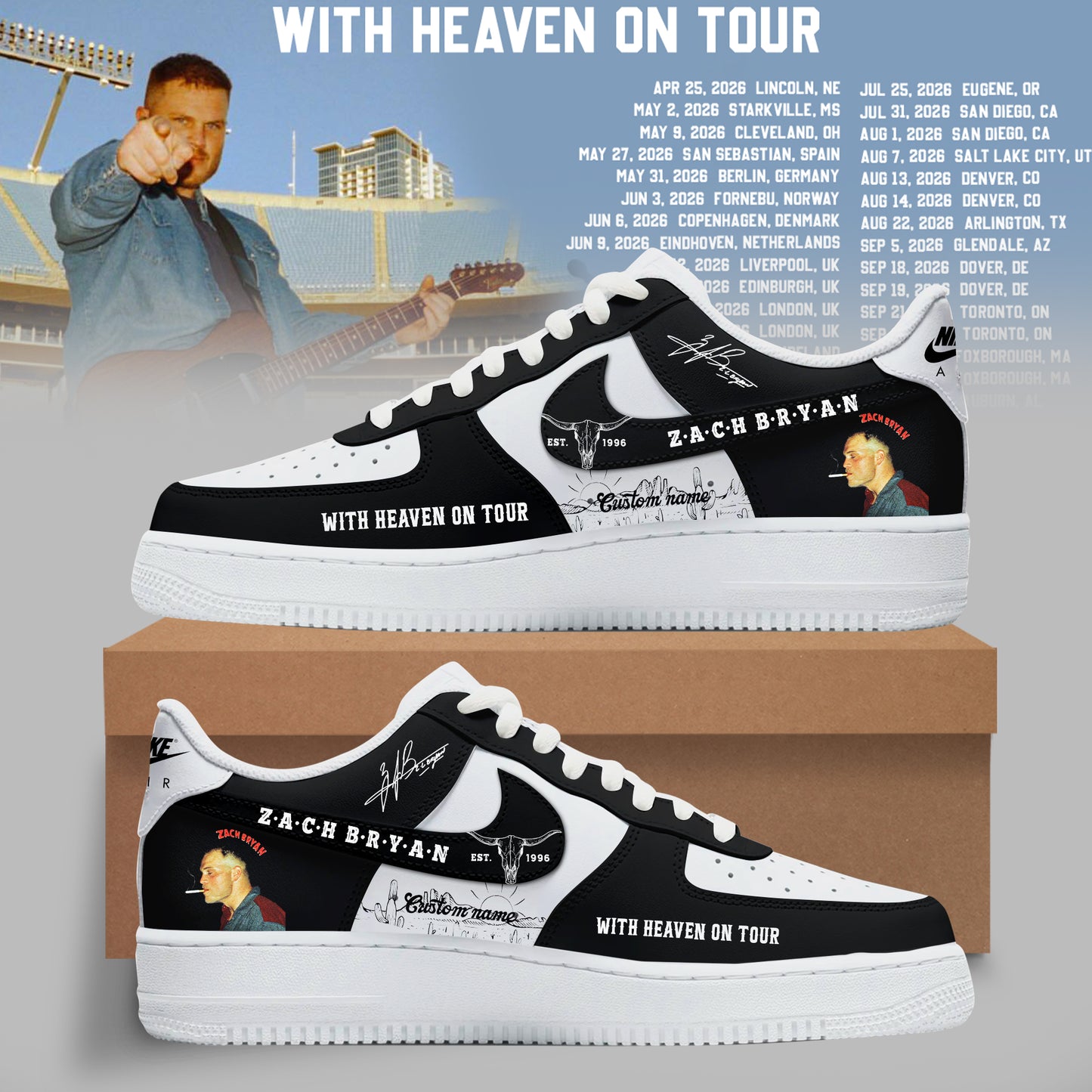 ZACH BRYAN 2026 TOUR MERCH SNEAKERS – LIMITED DROP 🔥