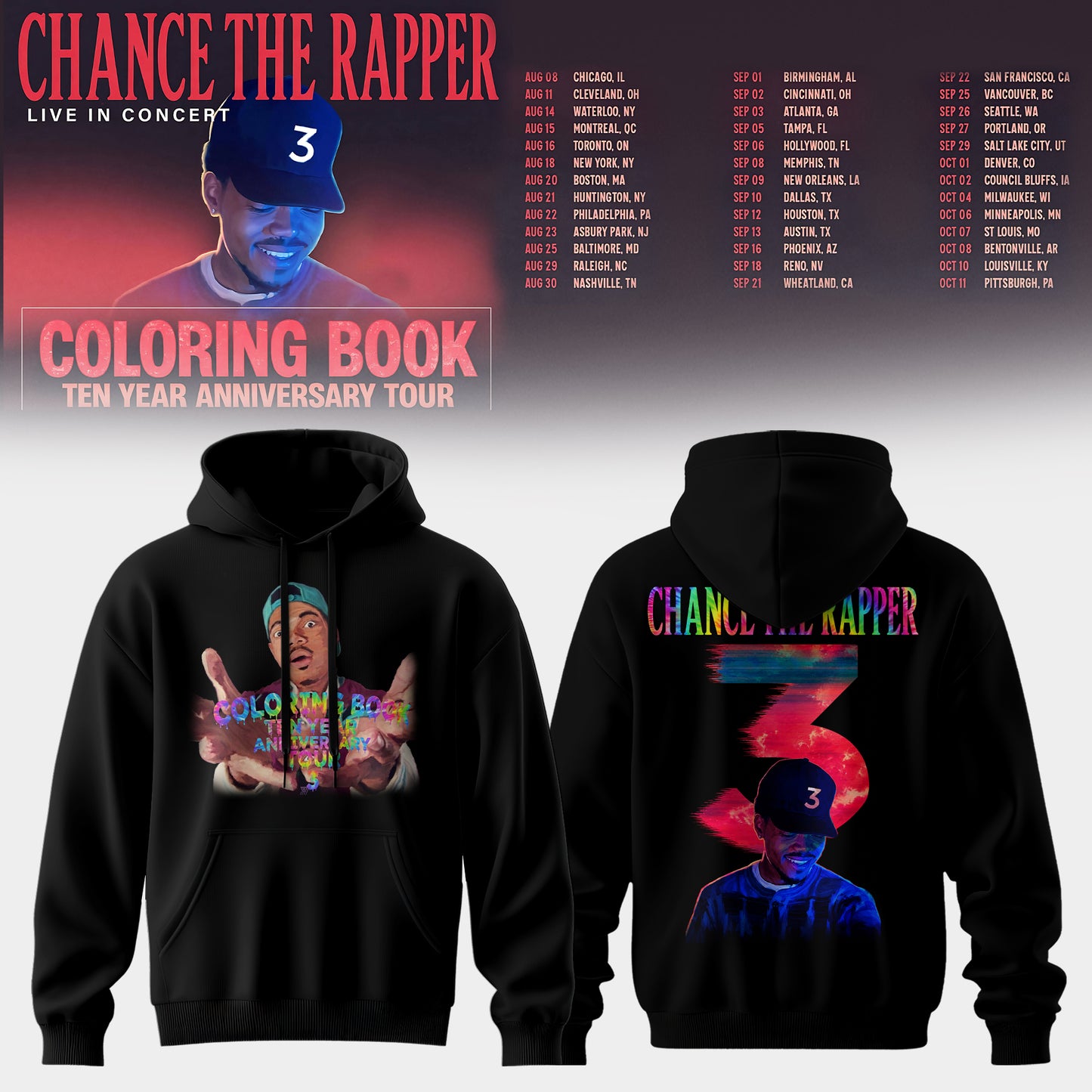 CHANCE THE RAPPER — COLORING BOOK ERA COLLECTION HOODIE