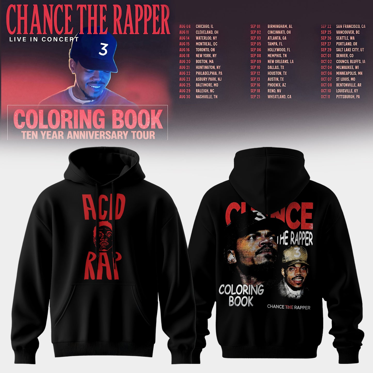 CHANCE THE RAPPER — COLORING BOOK ERA COLLECTION HOODIE