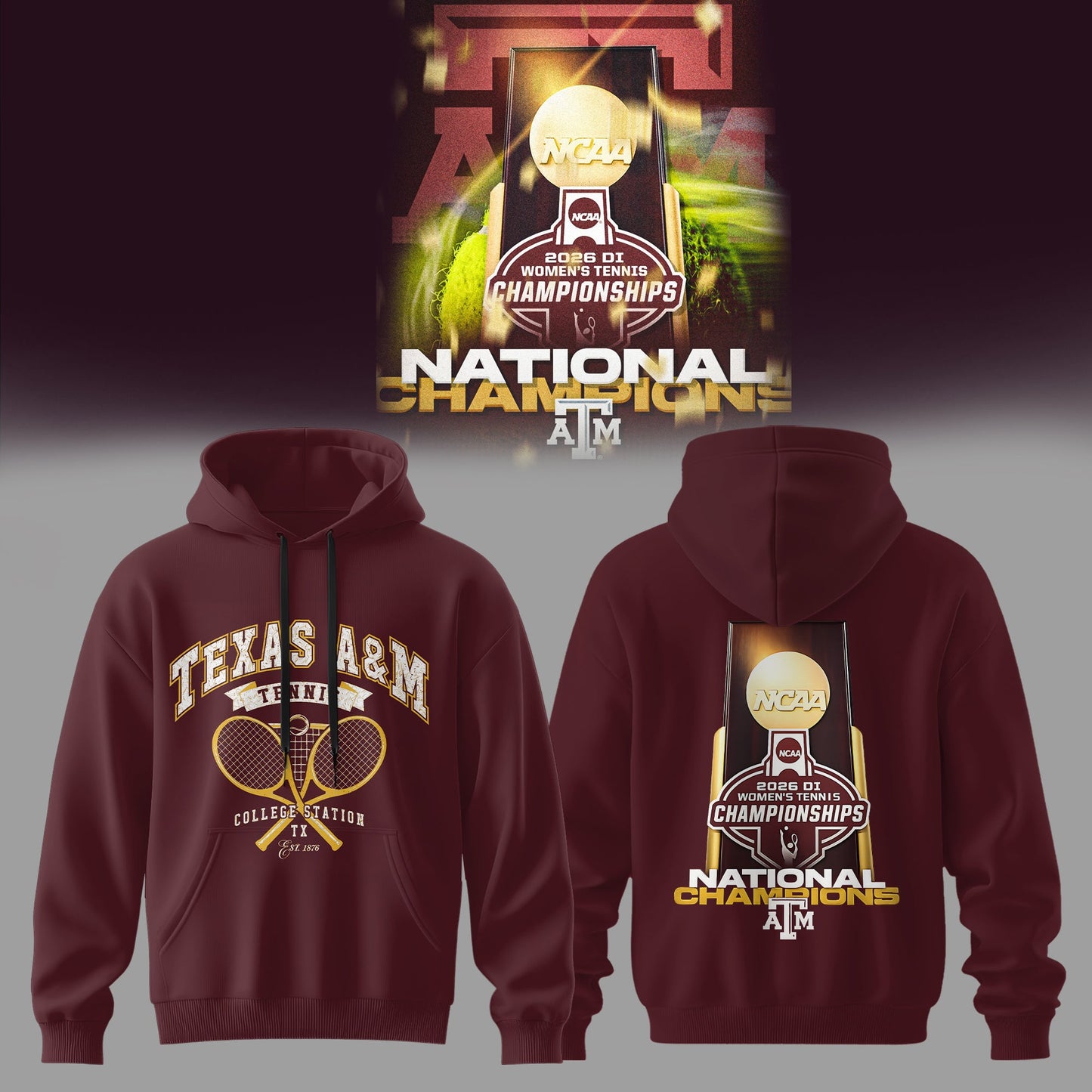 Women’s Tennis Championships – Texas A&M Aggies Hoodie