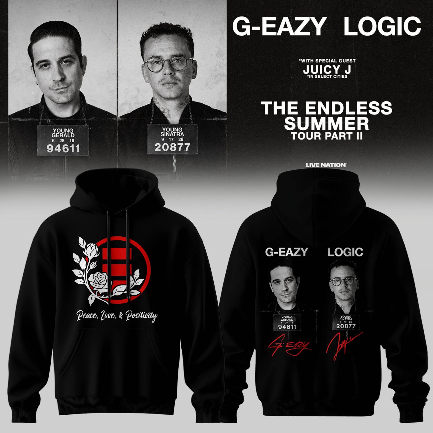 Logic & G-Eazy The Endless Summer Tour Part II Limited Hoodie