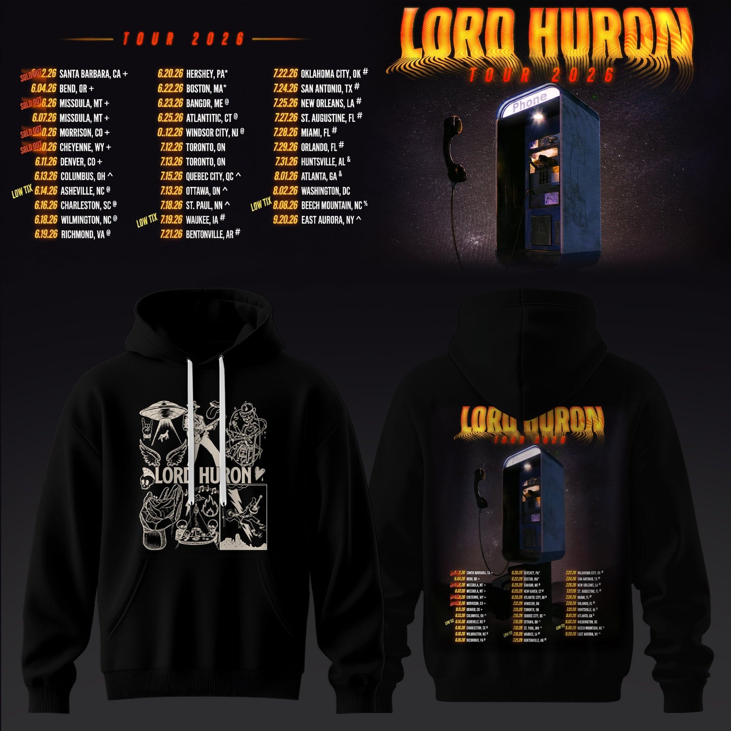 Lord Huron 2026 Tour Merch Hoodie