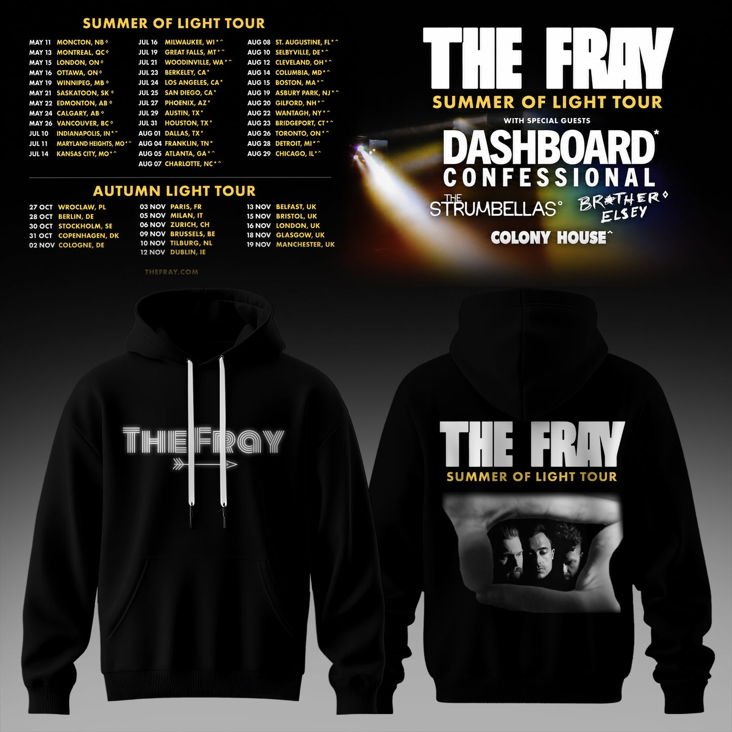 The Fray – Summer of Light Tour Limited Hoodie