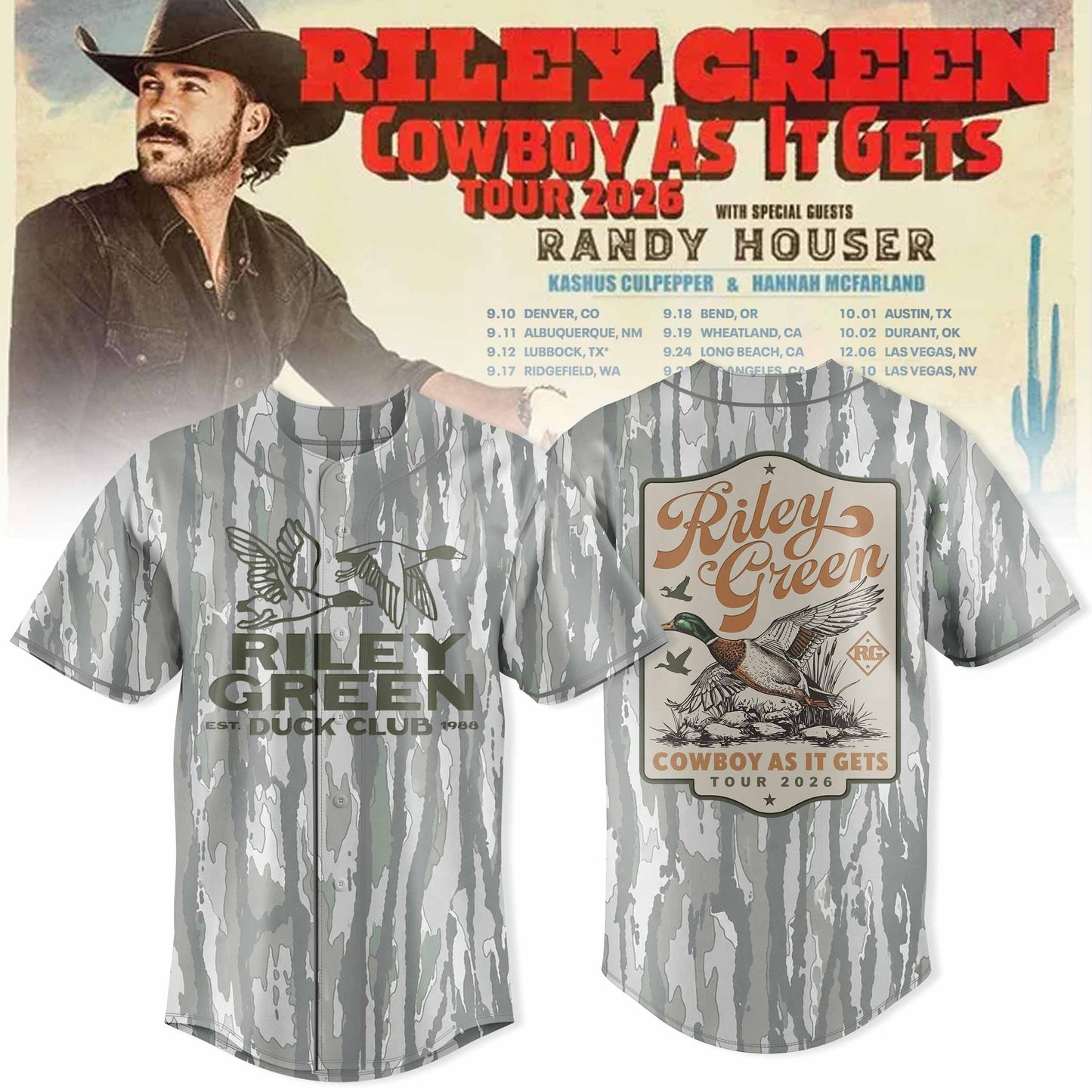 _RILEY GREEN – COWBOY AS IT GETS COLLECTION JERSEY