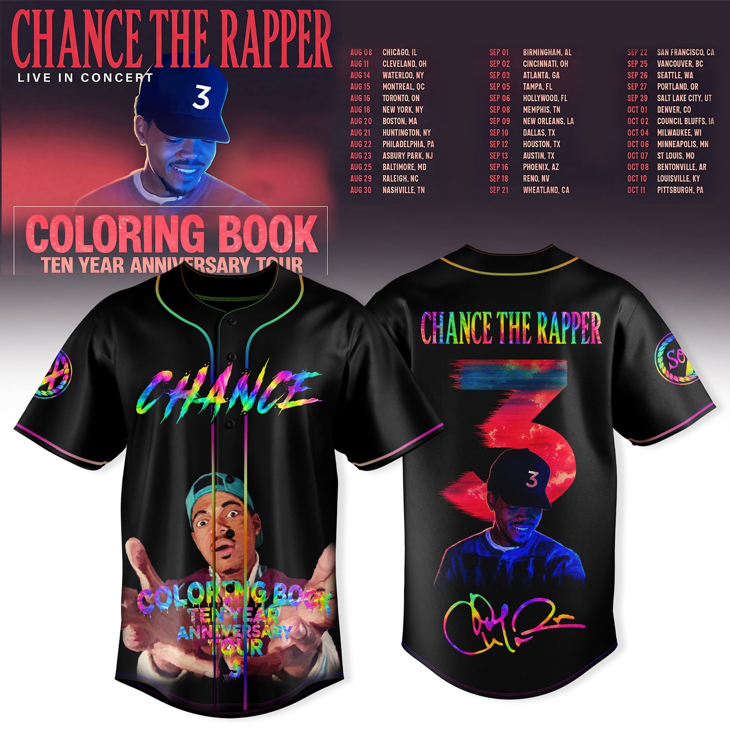 _CHANCE THE RAPPER — COLORING BOOK ERA COLLECTION JERSEY