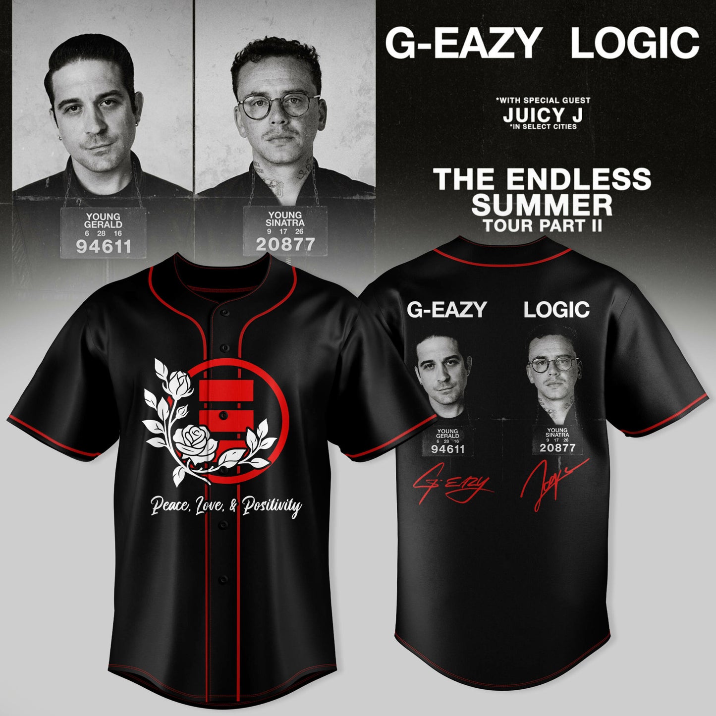 Logic & G-Eazy The Endless Summer Tour Part II Limited Jersey