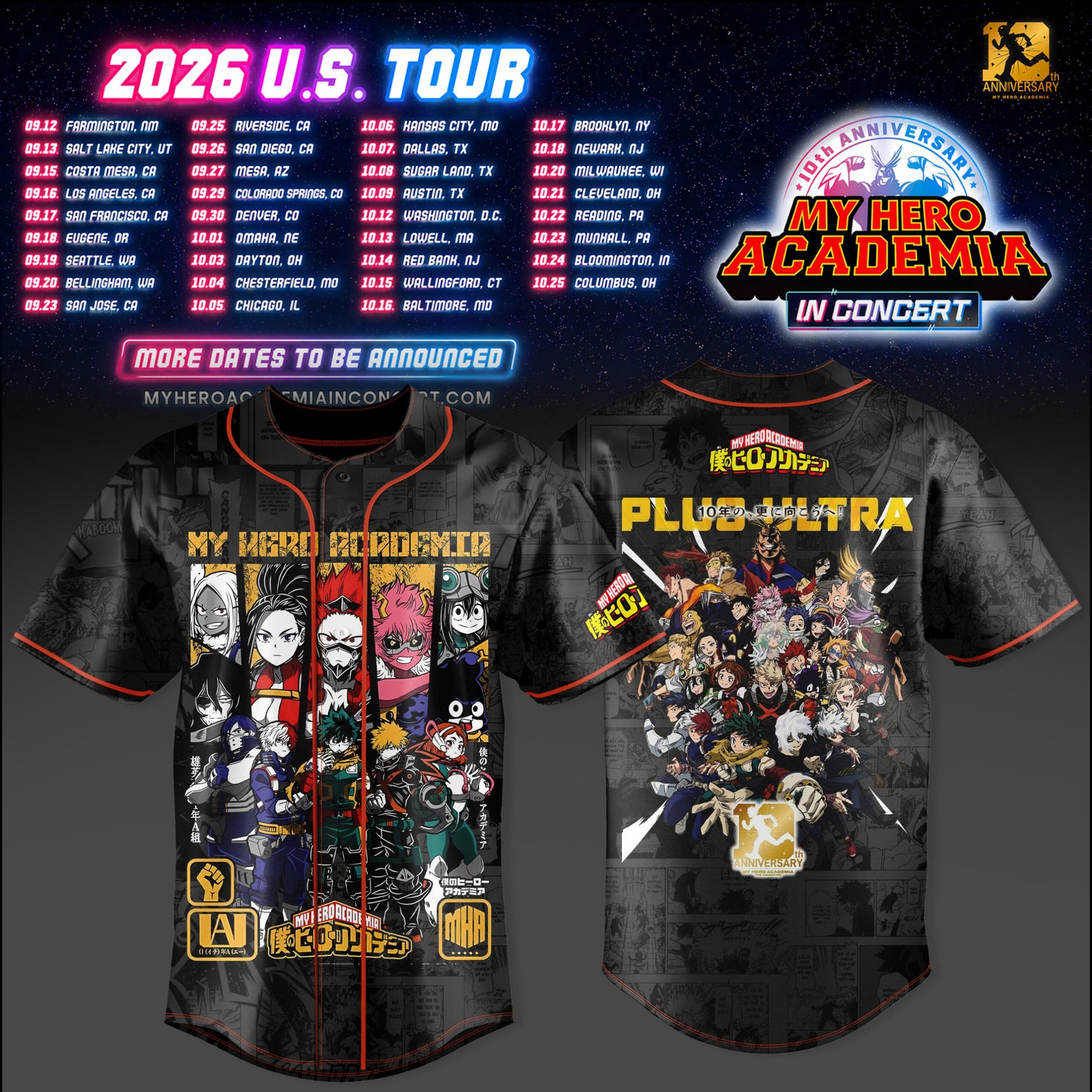 _My Hero Academia U.S. Tour Collection Jersey