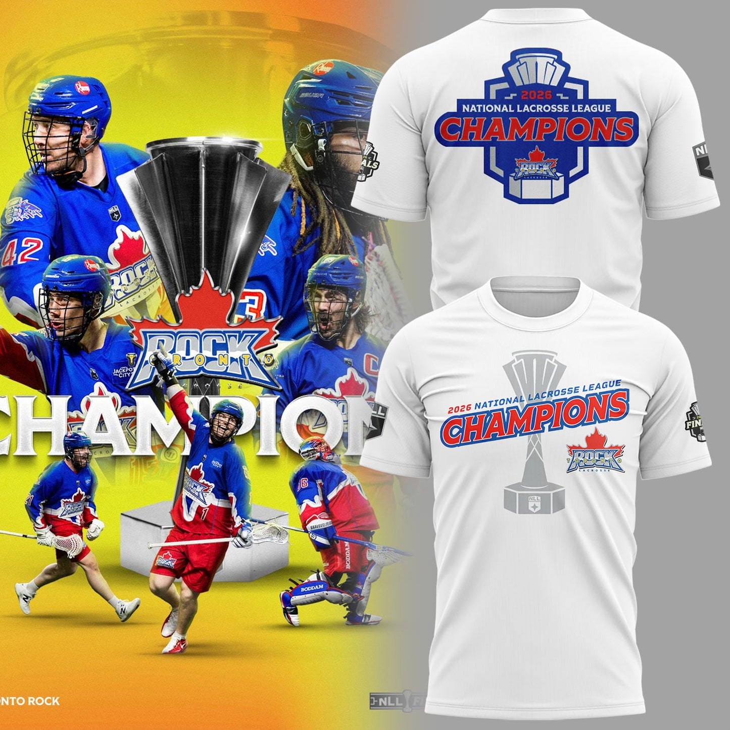 Limited Edition Toronto Rock Are your NLL Champions 🏆 2026 Shirt