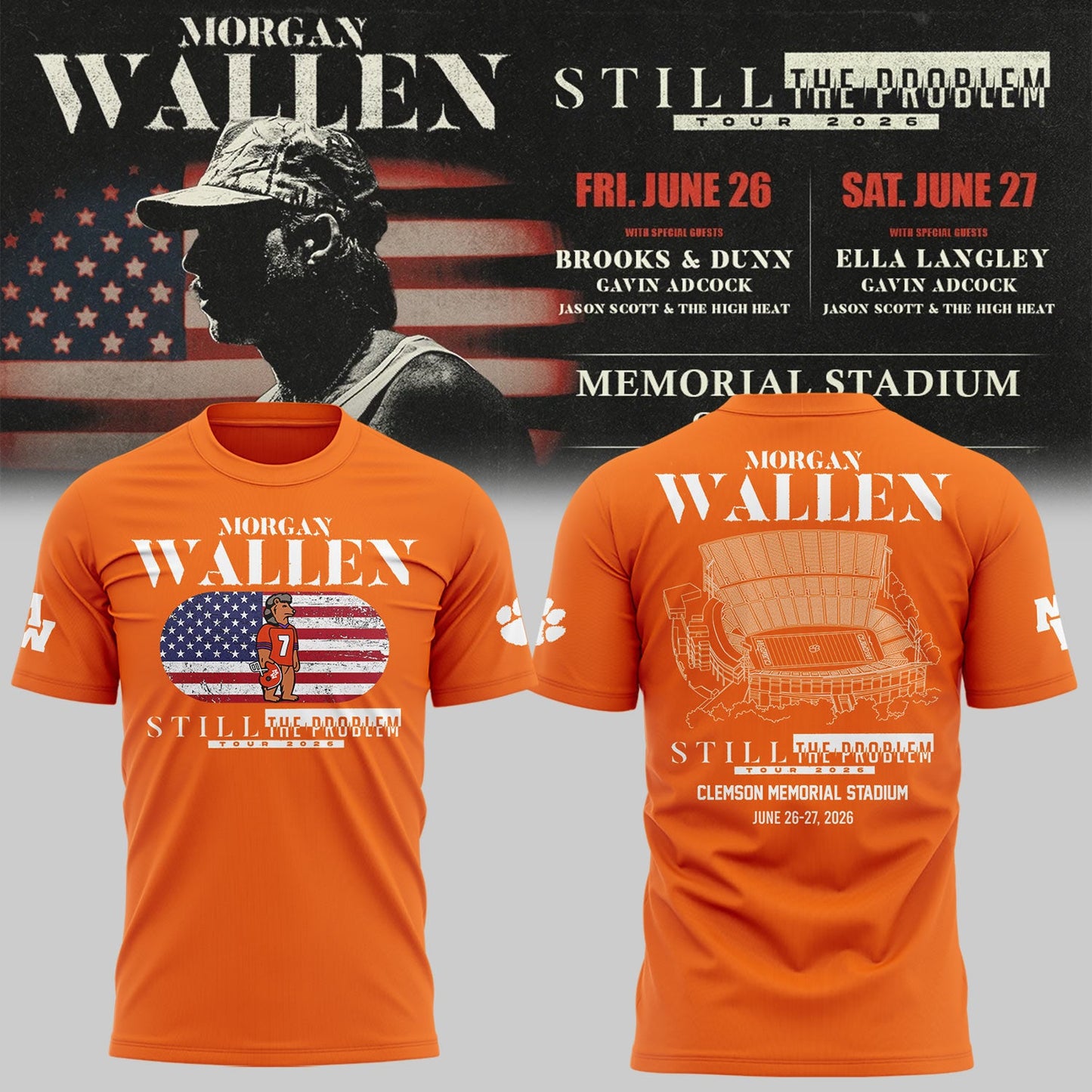 MW “Still The Problem Tour”at Clemson Memorial Stadium Shirt