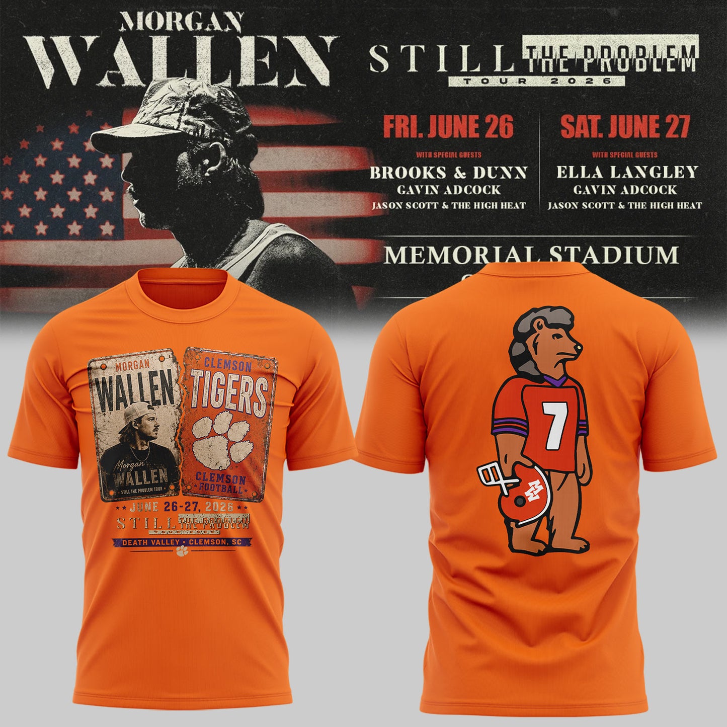 MW “Still The Problem Tour”at Clemson Memorial Stadium Shirt-KC06242610