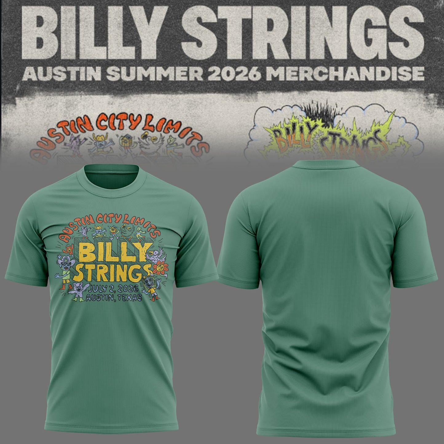 Limited Edition Billy Strings tour 2026 tshirt-KC07032613