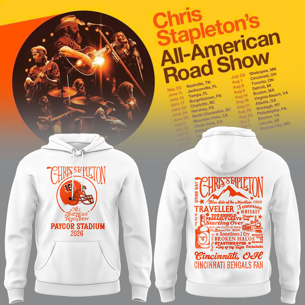 Limited Edition Cincinnati Bengals x Chris Stapleton “All-American Road Show” Hoodie