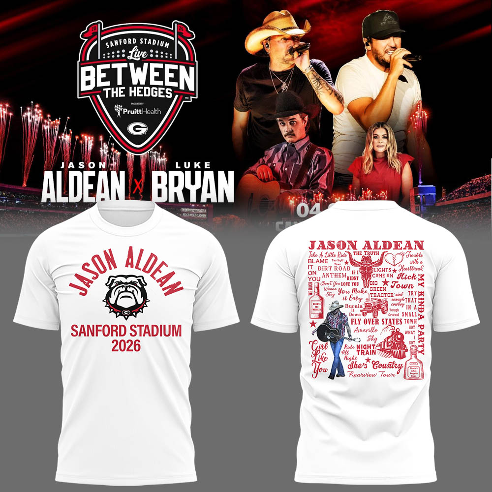 Limited Edition JA “Live Between The Hedges” At Sanford Stadium Tshirt-LL260421015