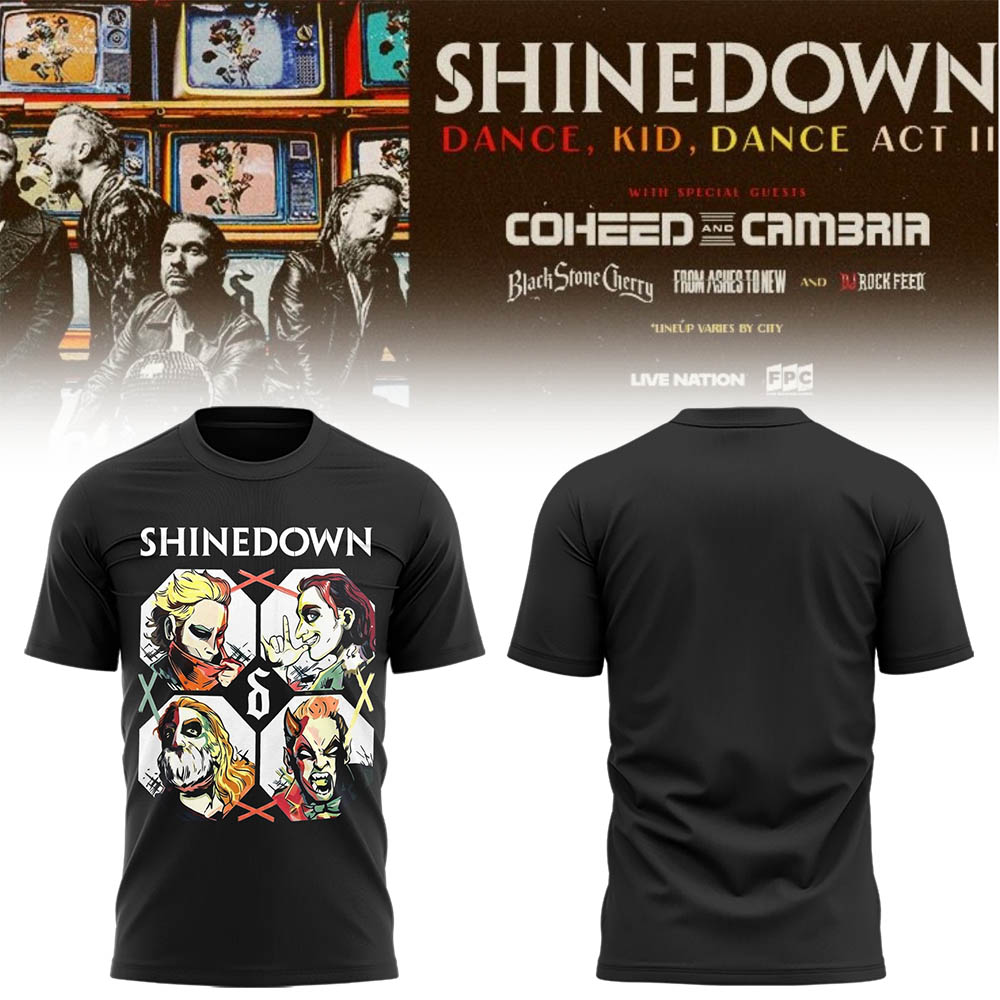 Limited Edition SHINEDOWN “Dance, Kid, Dance Act II Tour” 2026 Shirt