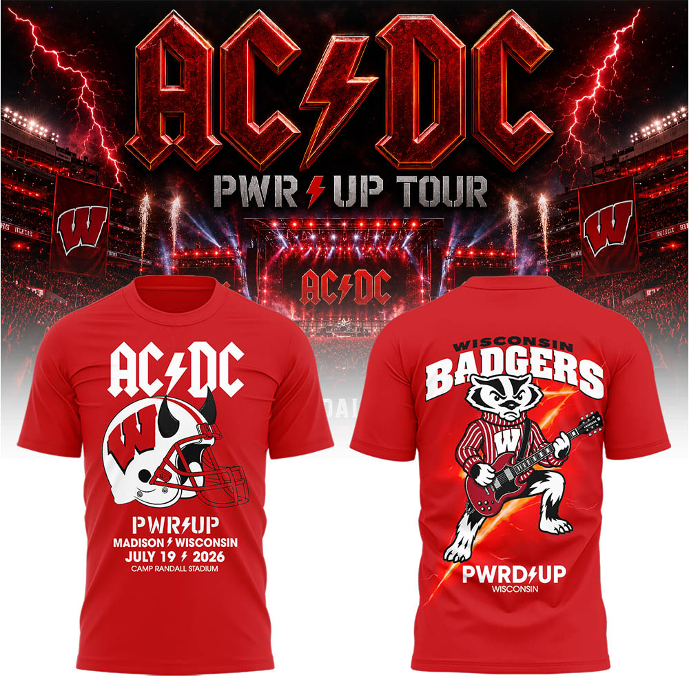 Limited Edition POWER UP Tour 2026 At Camp Randall Stadium TShirt