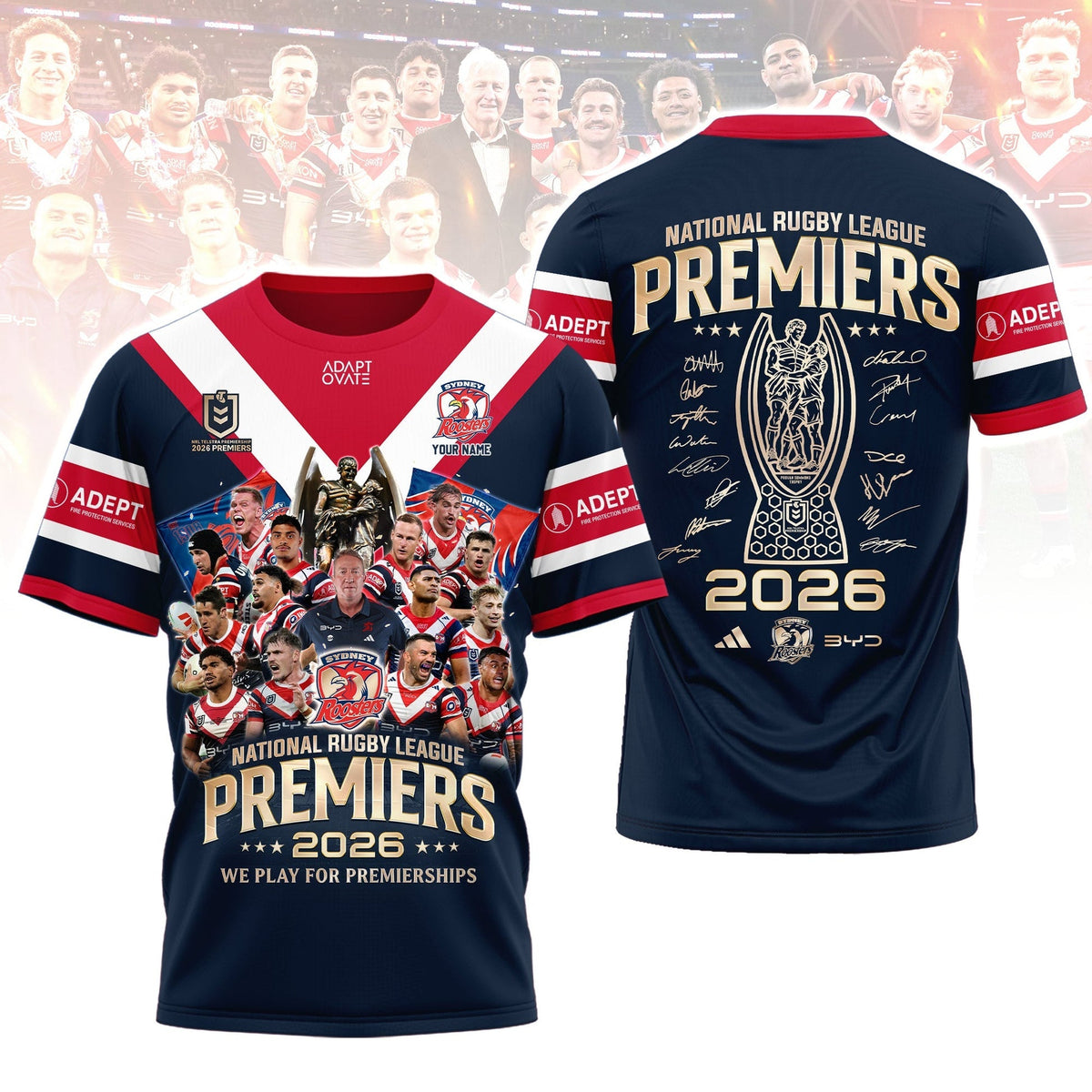 Limited Edition Sydney Roosters NRL Premiers 2026 Shirt