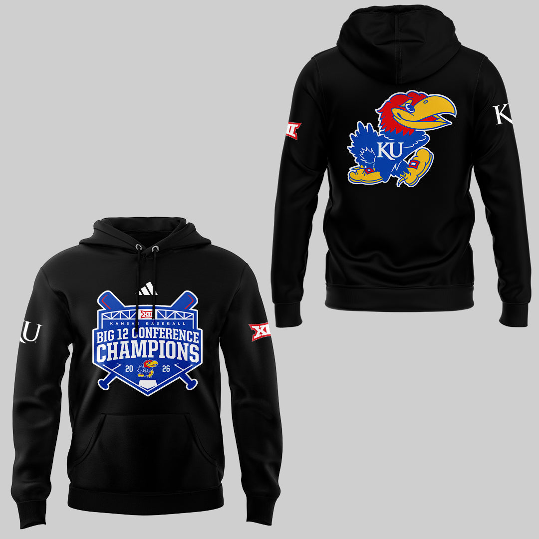 Jayhawks B12 Conference Champions ⚾🏆 Hoodie-ND05162616