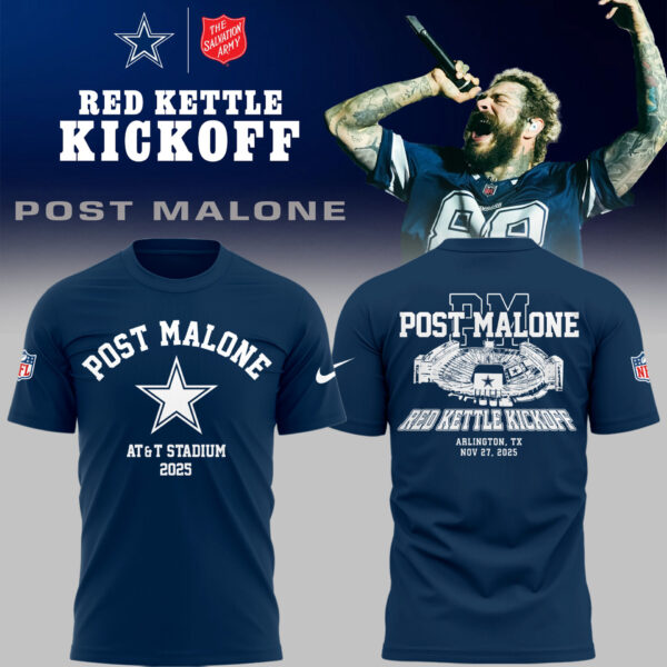 Limited Edition COW Football P.Malone Red Kettle Kickoff 25 navy TShirt-PU25112709
