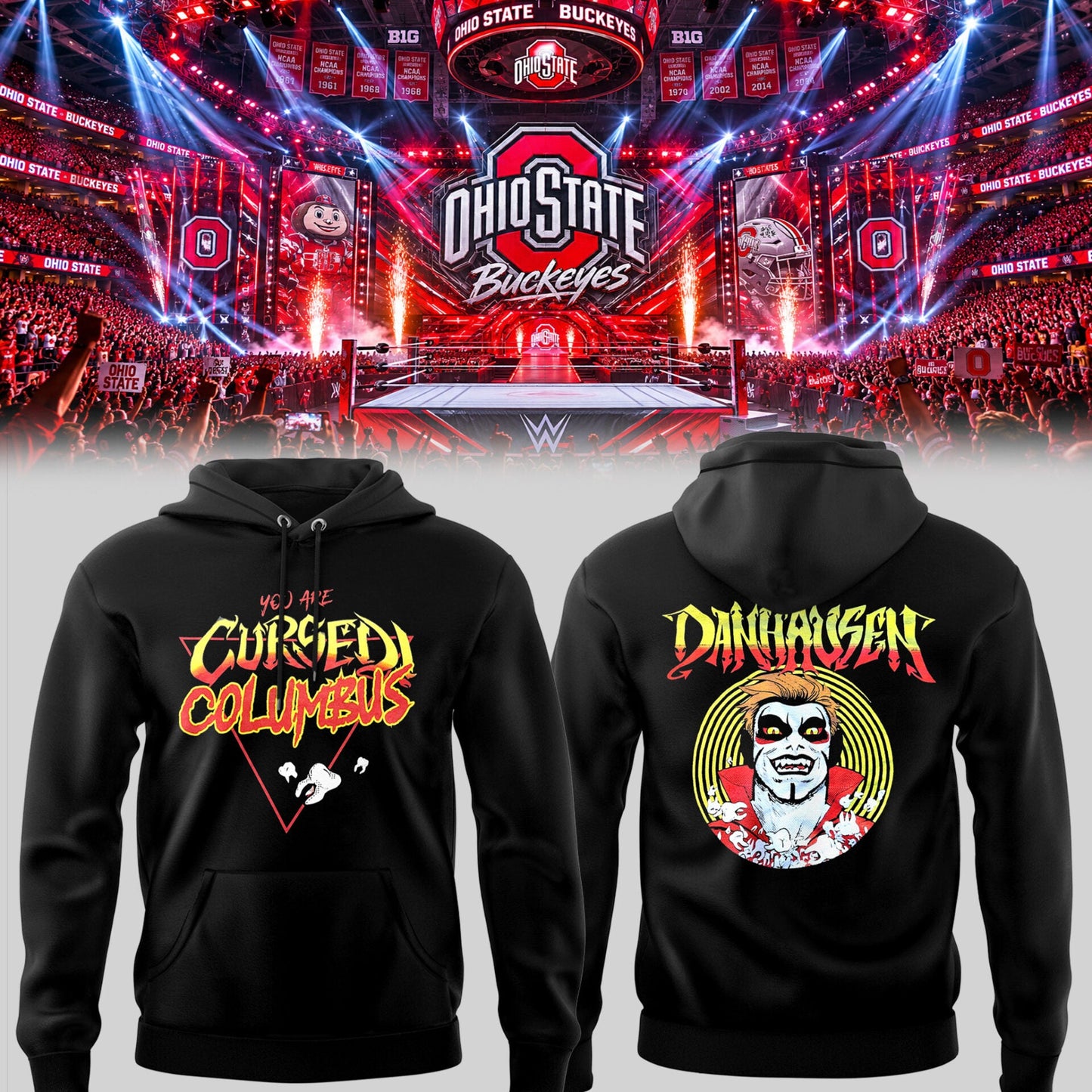 Limited Edition W.W.E Monday Night RAW At Schottenstein Center, Ohio Hoodie