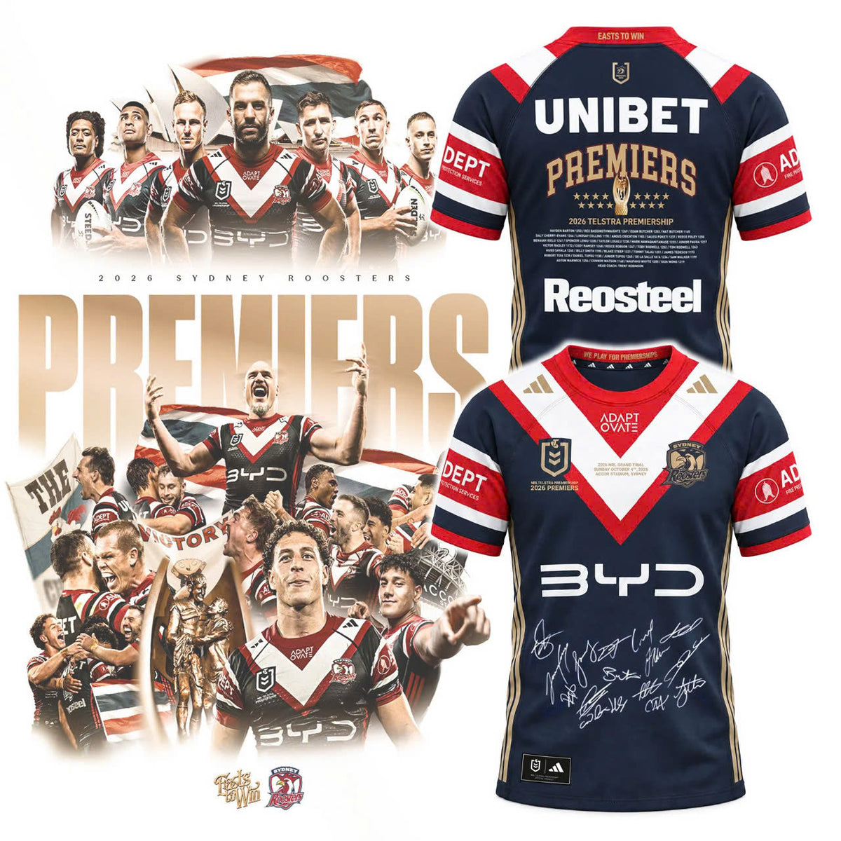 Sydney Roosters 2026 PREMIERS Limited Jersey