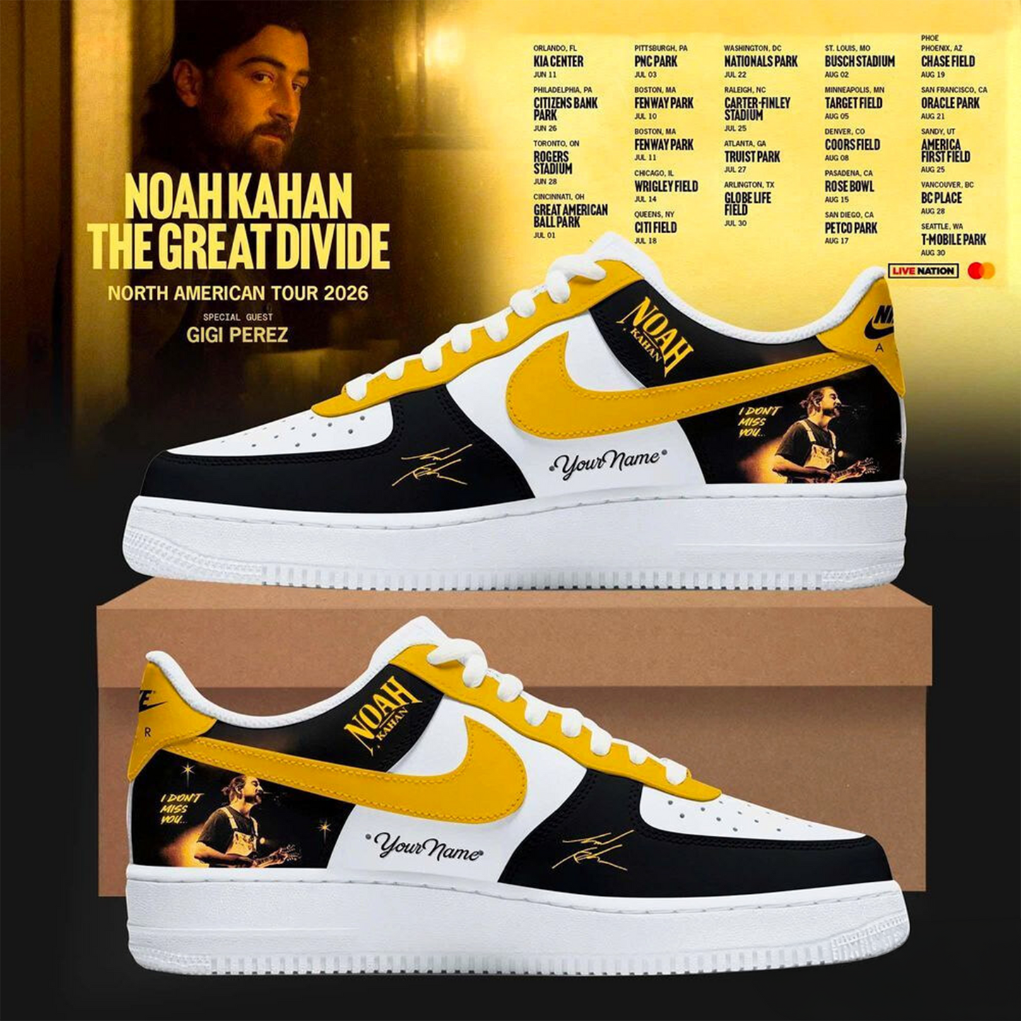Noah Kahan The Great Divide Tour 2026 Shoes