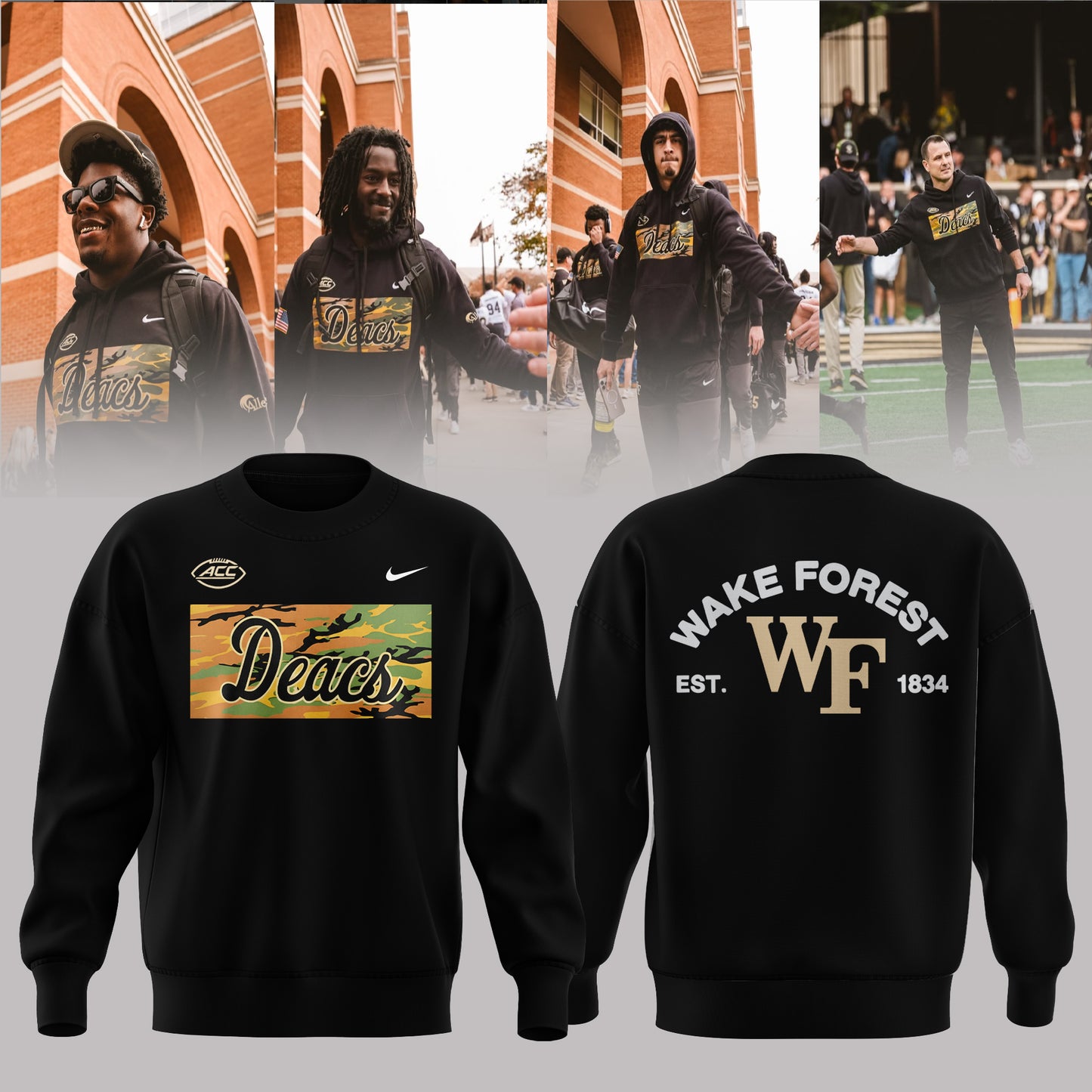 Wake Forest “Deacs Camo” Hoodie – Gear Up Like a True Demon Deacon