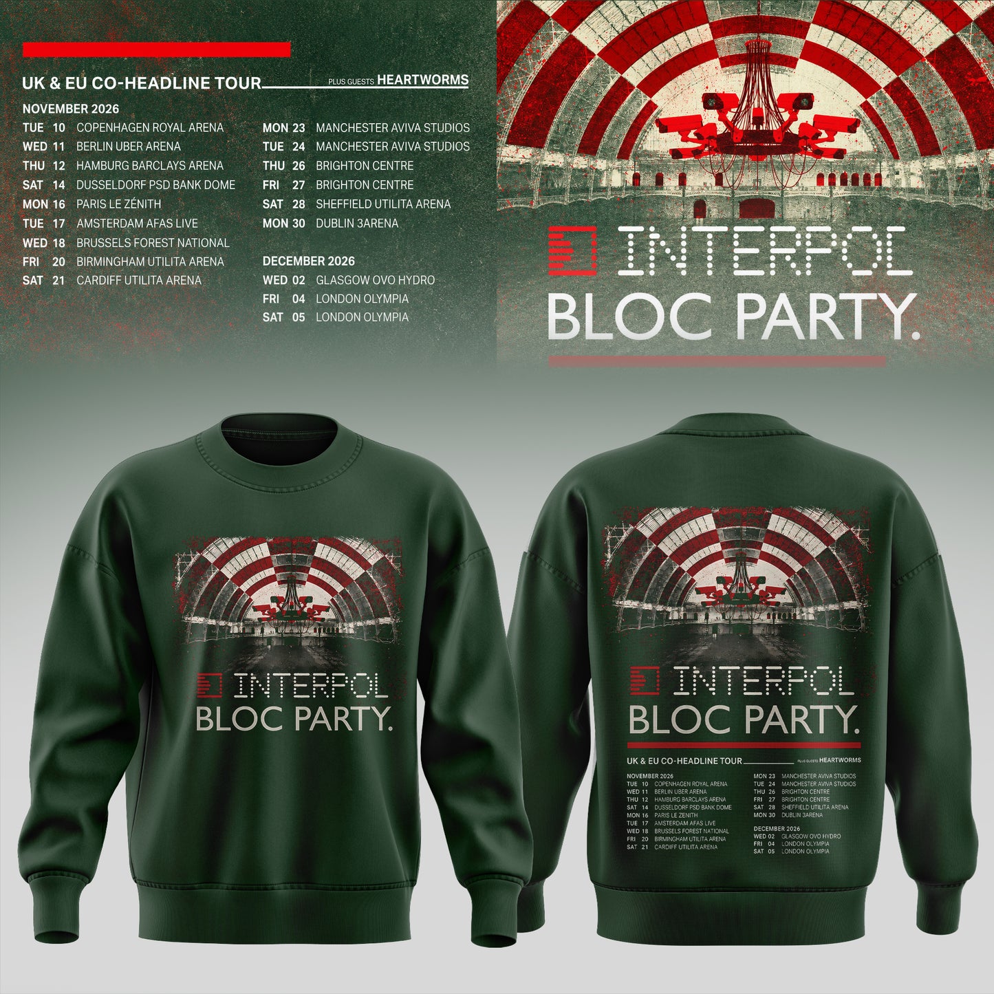 _INTERPOL x BLOC PARTY – UK & EU TOUR 2026 SWEATSHIRT COLLECTION IS HERE