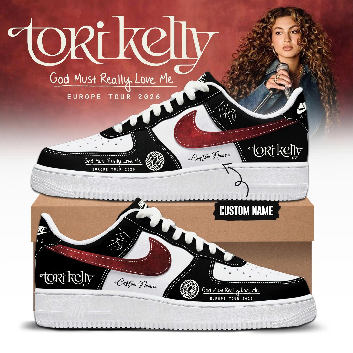 TK “God Must Really Love Me” Europe Tour 2026 Limited Edition AF1 Sneakers