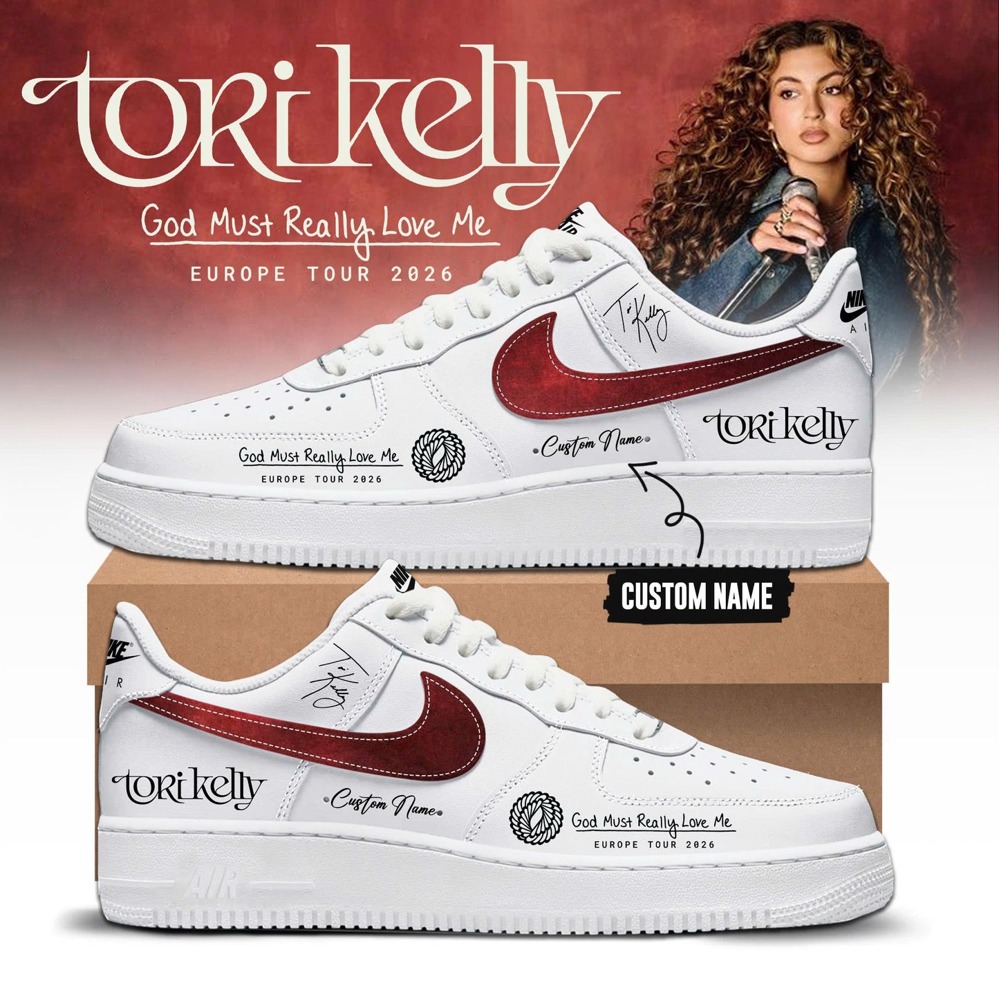 TK “God Must Really Love Me” Europe Tour 2026 Limited Edition AF1 Sneakers