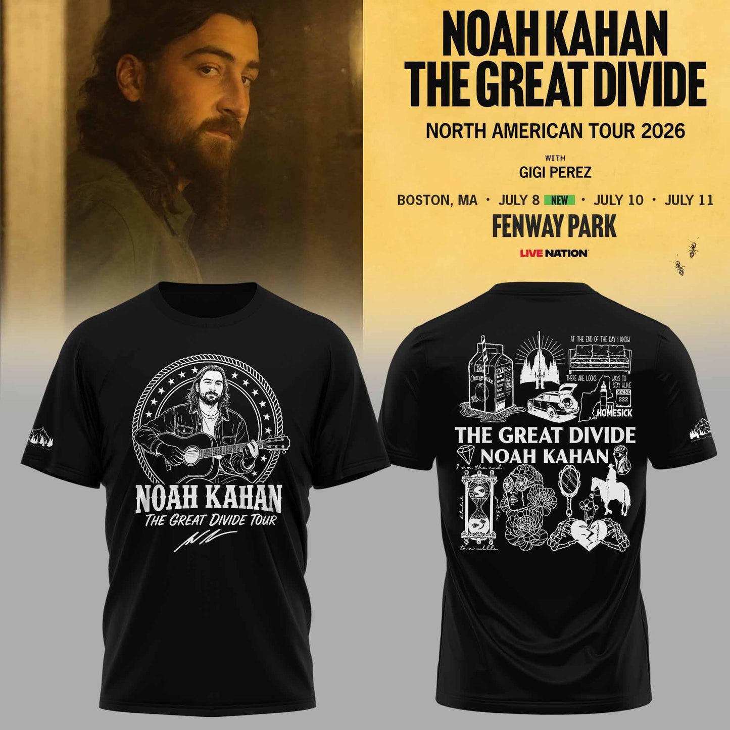 _ Noah Kahan – The Great Divide Tour 2026 Limited Tshirt