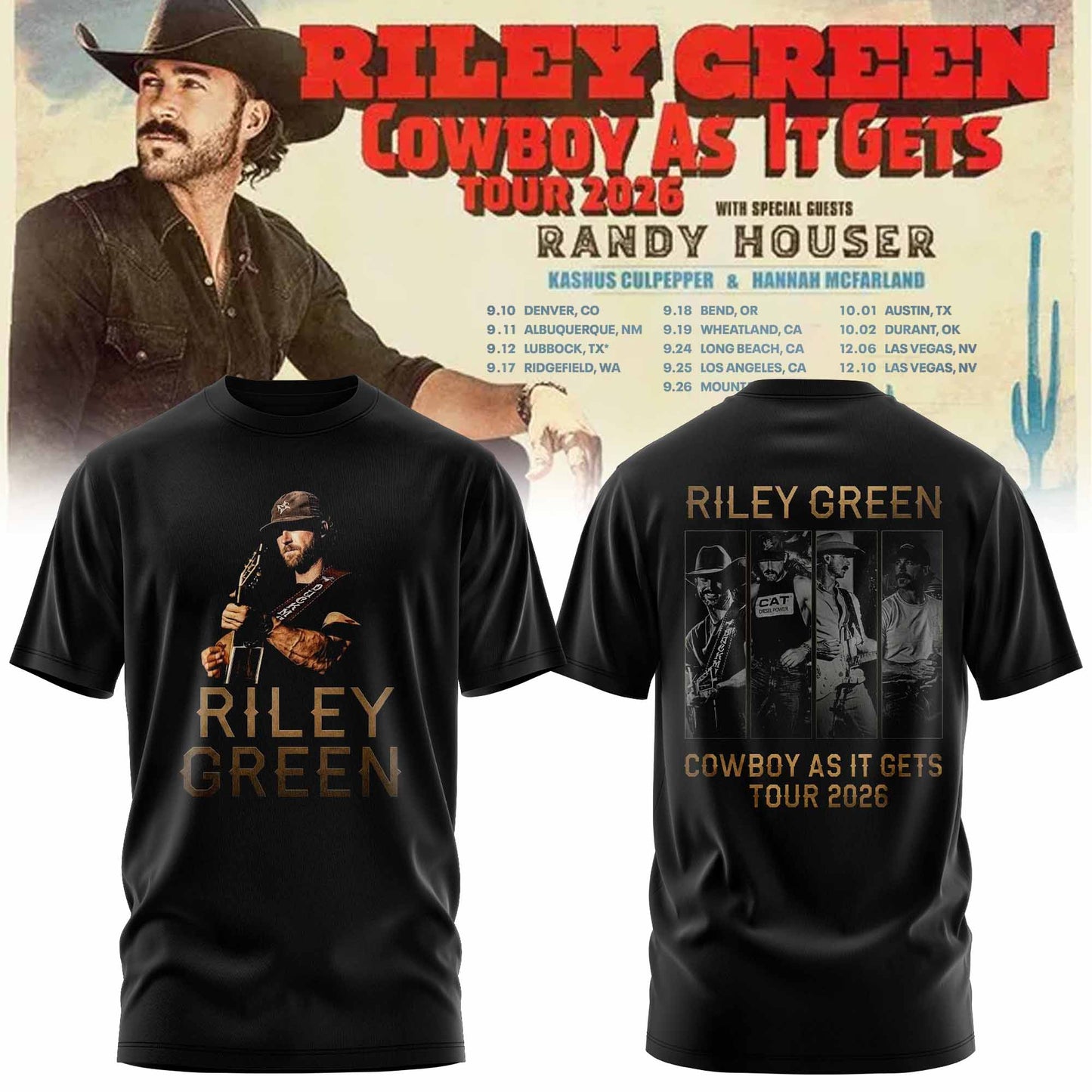 RILEY GREEN – COWBOY AS IT GETS COLLECTION TEE