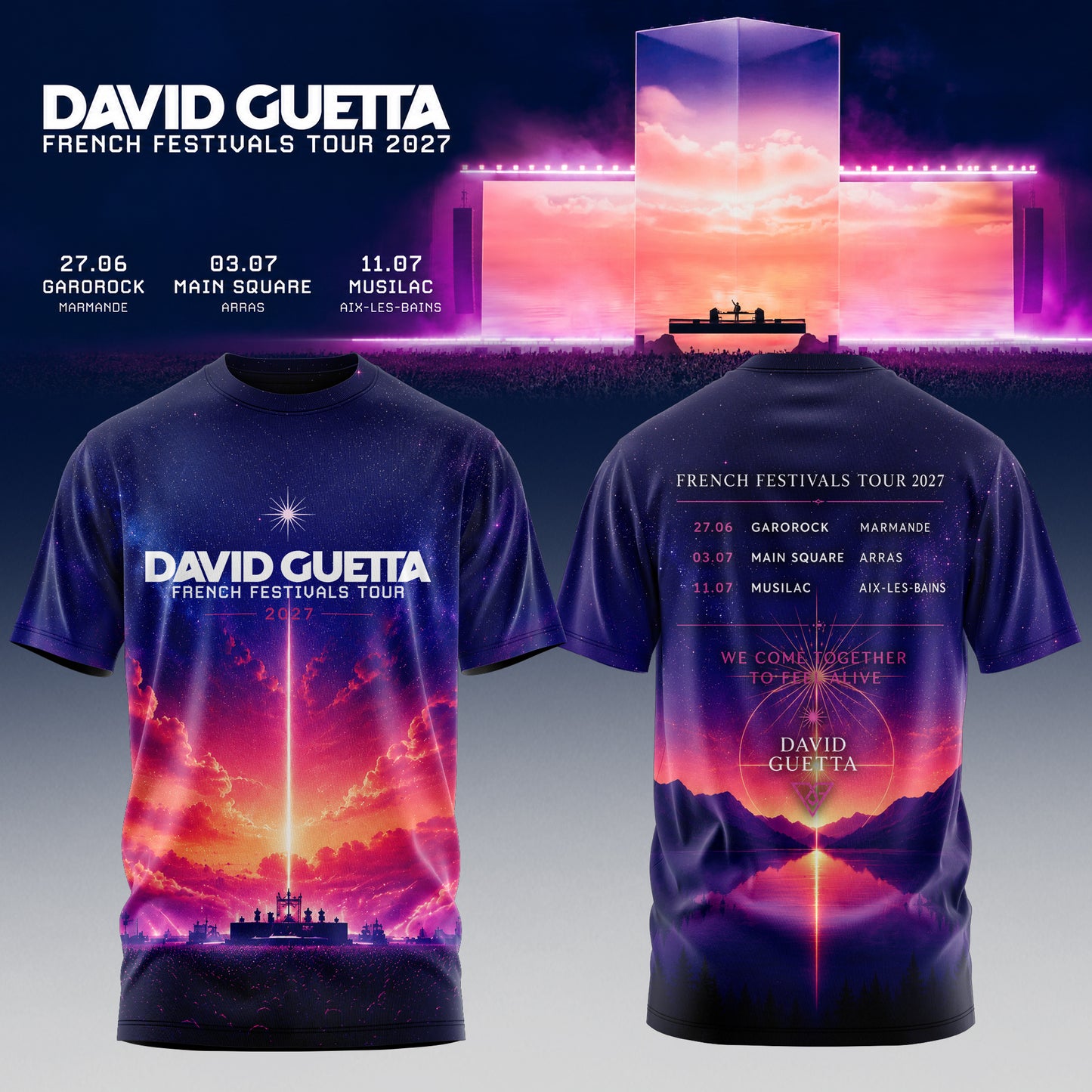 DAVID GUETTA – FRANCE TOUR T-shirt