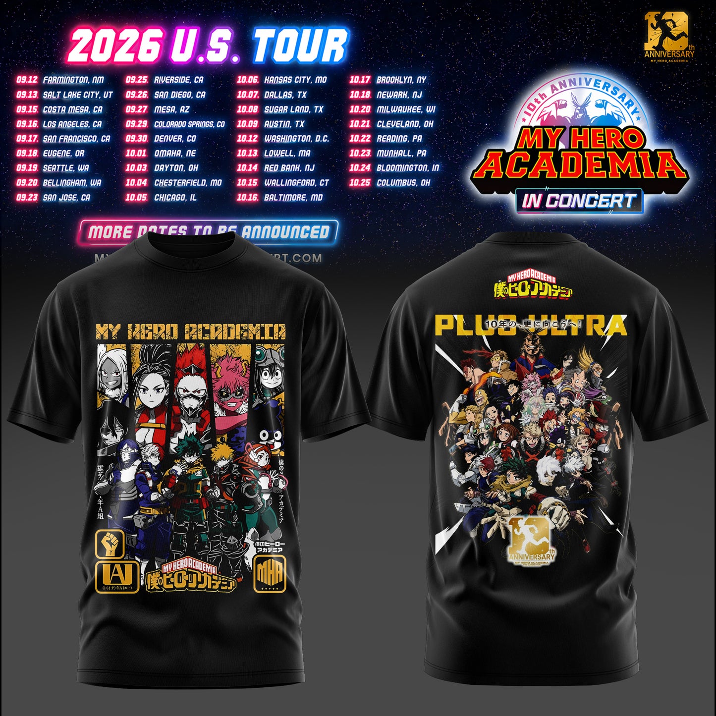 My Hero Academia U.S. Tour Collection Tee