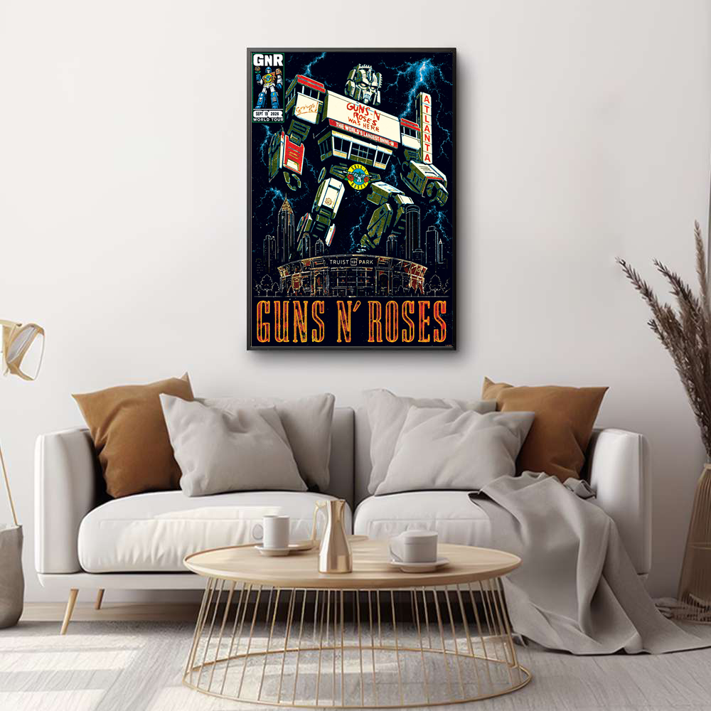 GNR Truist Park Atlanta Shirt Sept 19 Drive In Robot Graphic Poster