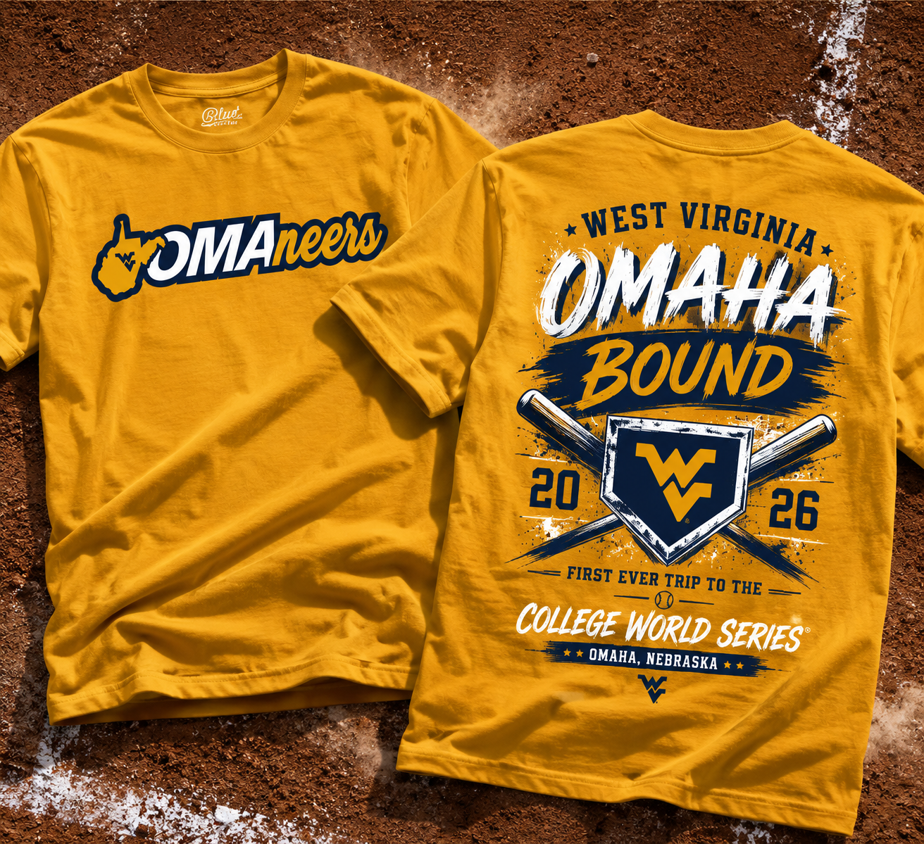 West Virginia Mountaineers 2026 Baseball Men’s College World Series Omaneers T-Shirt