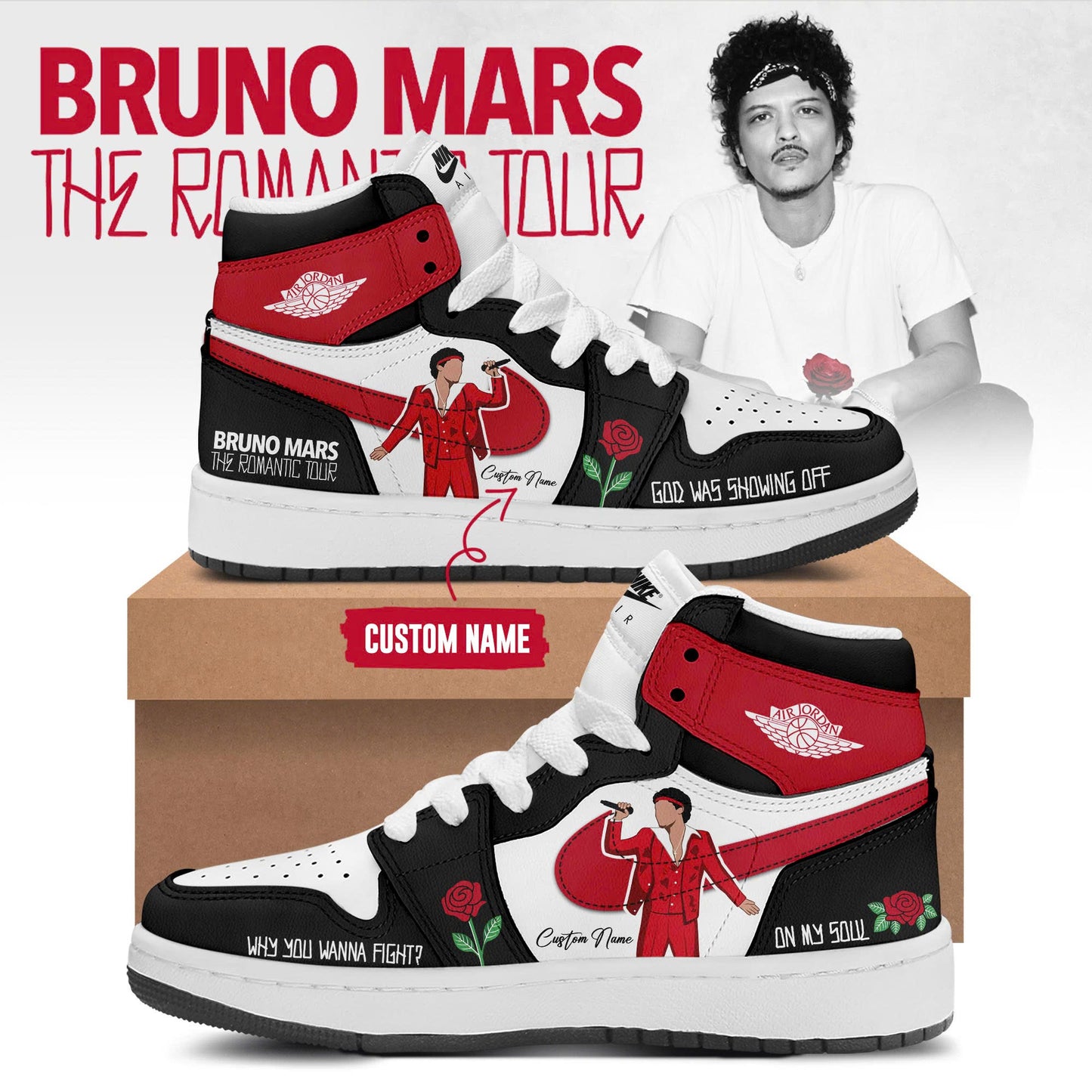 _ BM “The Romantic Tour” Limited Edition AJ1 Sneakers