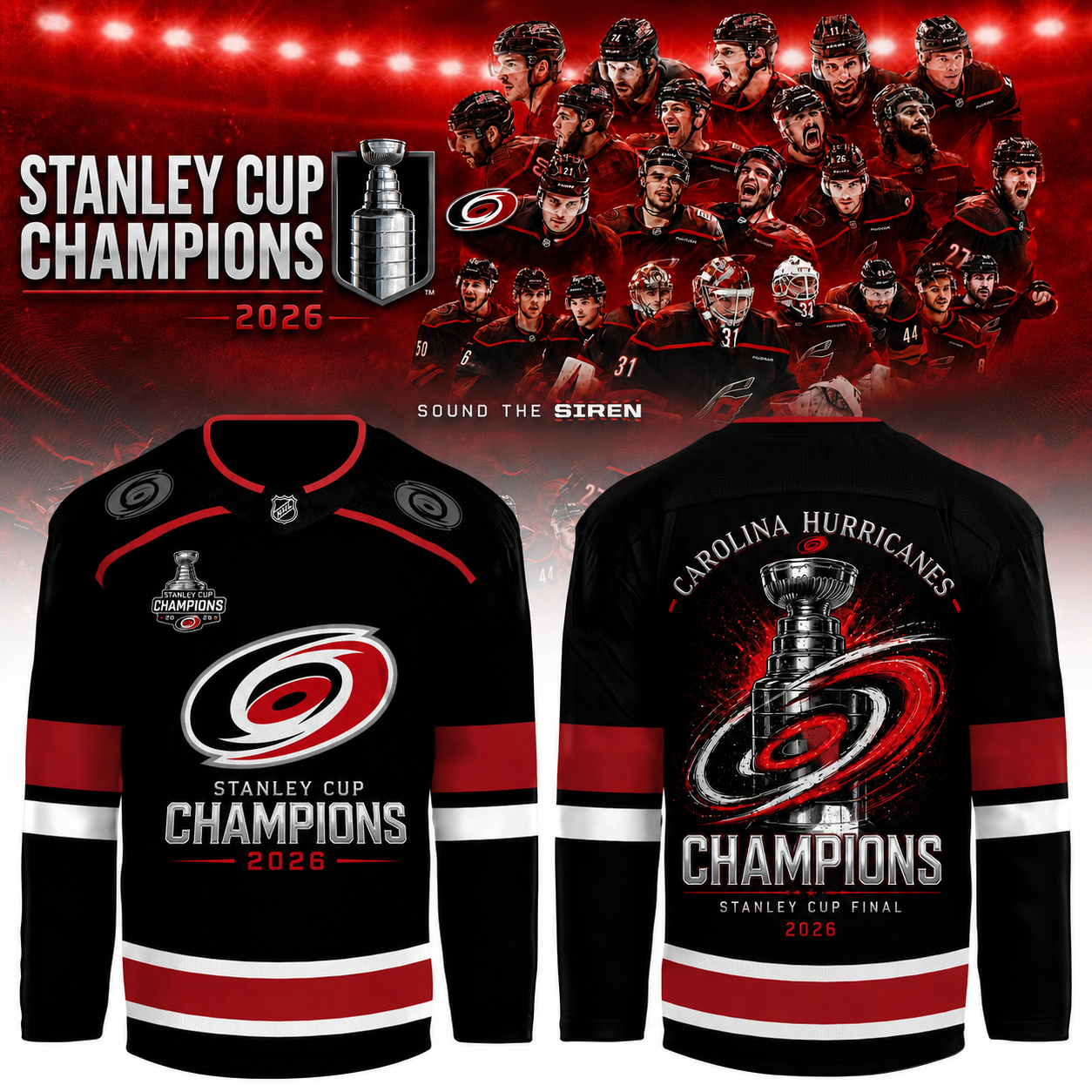 _C Hurricanes Champions 2026 Stanley Cup Jersey