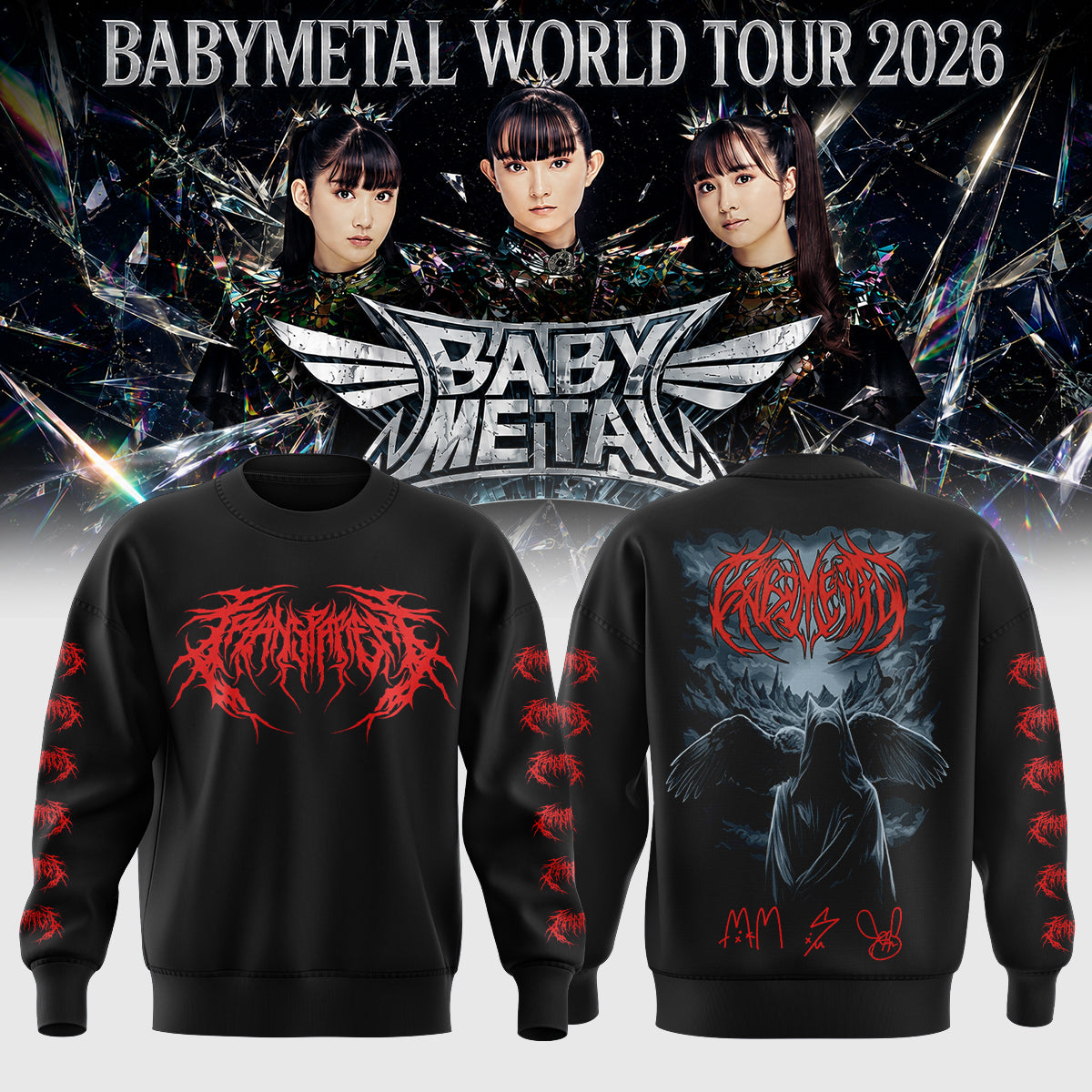BABYMETAL “WORLD TOUR 2026” Signature Limited Edition – Sweatshirt