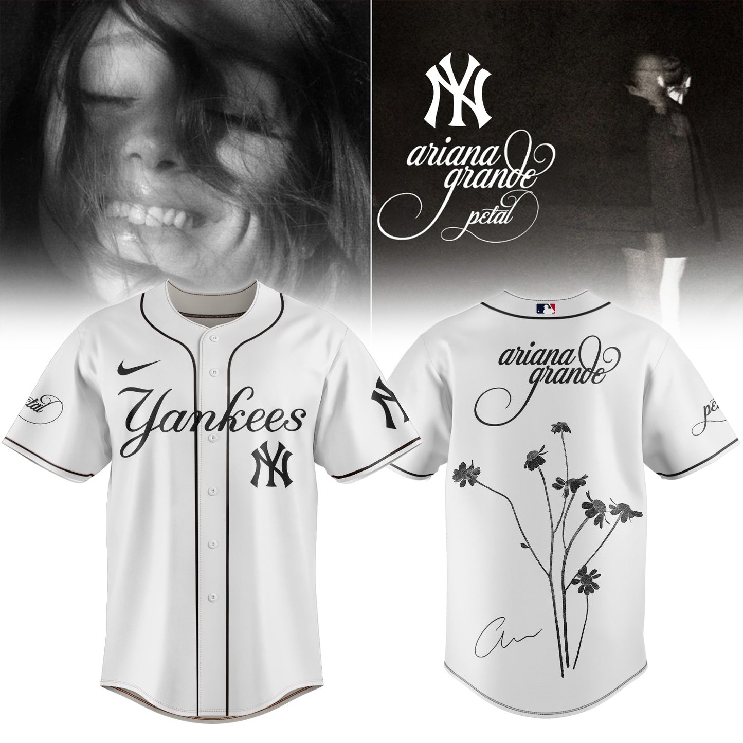 Baseball x Ariana Grande’s Petal Album Jersey