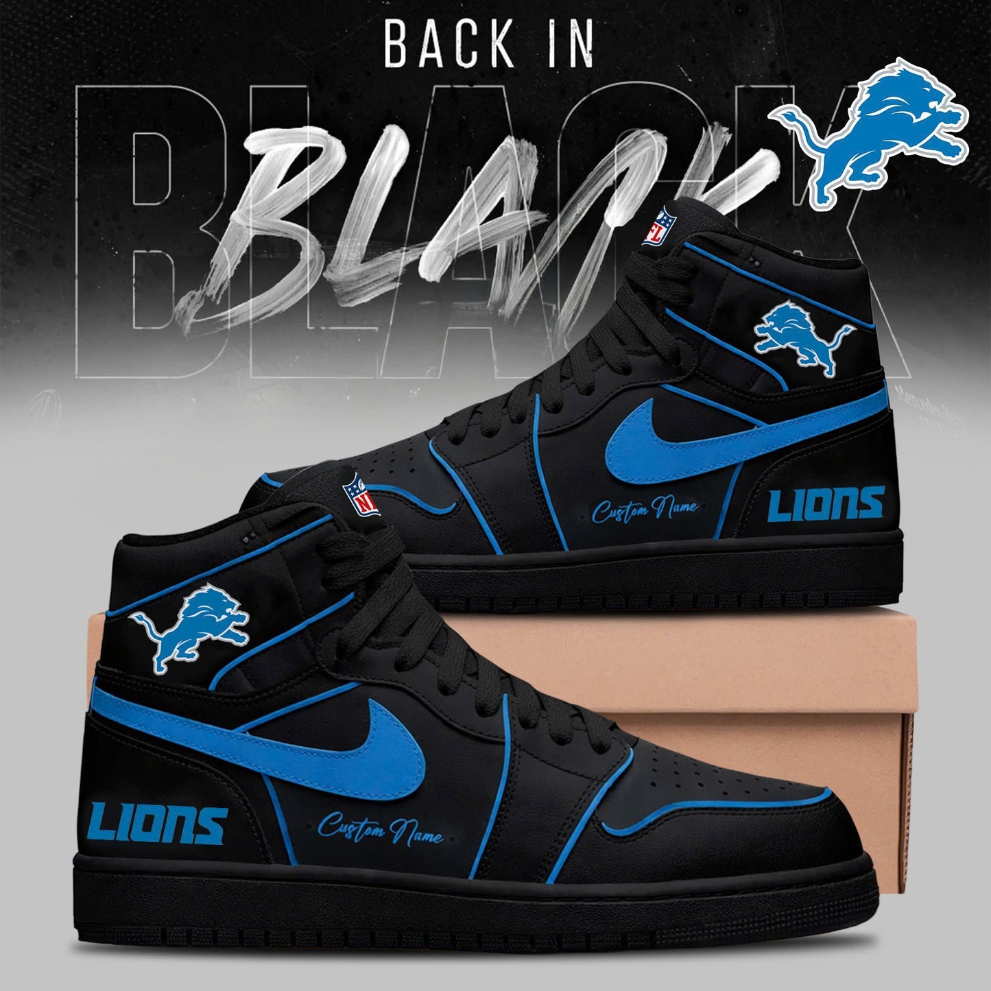 Detroit Lions – 2025 Back In Black Limited Edition JD1