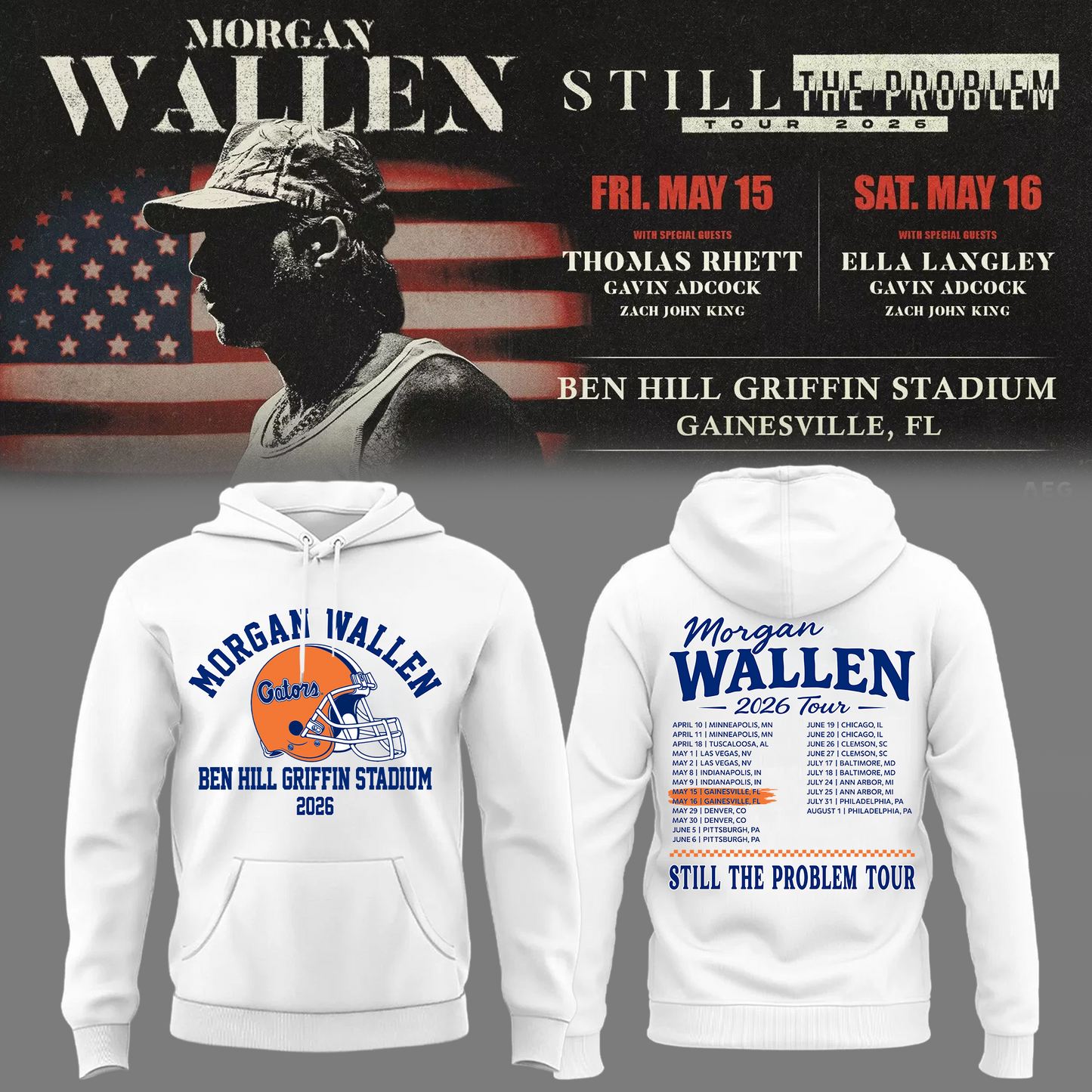 Limited Edition “Still The Problem Tour” At Ben Hill Griffin Stadium, Florida Gators Hoodie