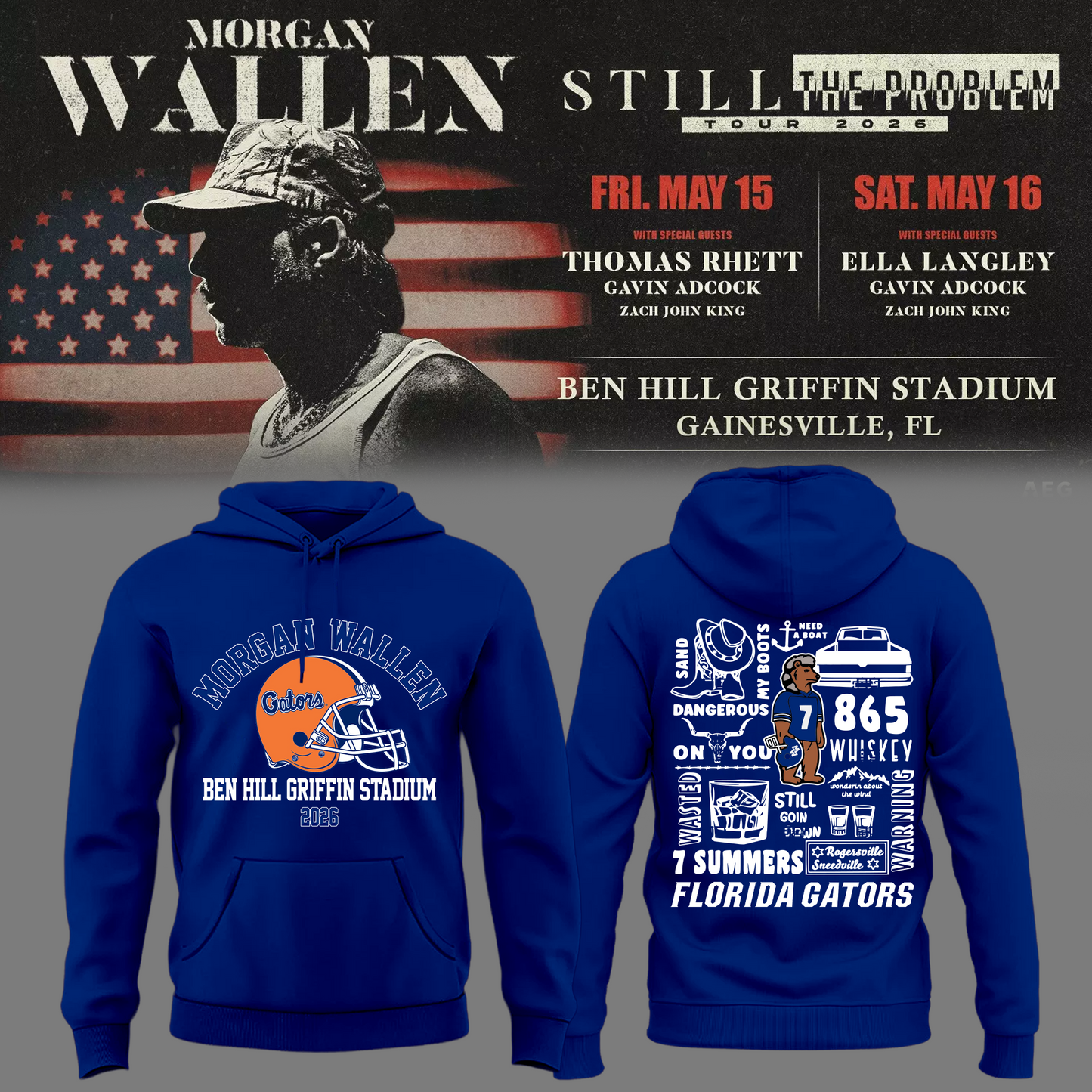 Limited Edition “Still The Problem Tour” At Ben Hill Griffin Stadium, Florida Gators Hoodie