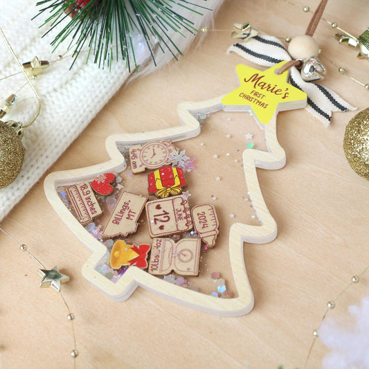 Personalized  Baby's First Christmas Ornament, Baby 1st Christmas Ornament, Custom Newborn Gift, Shake Babies Ornament, Baby Keepsake