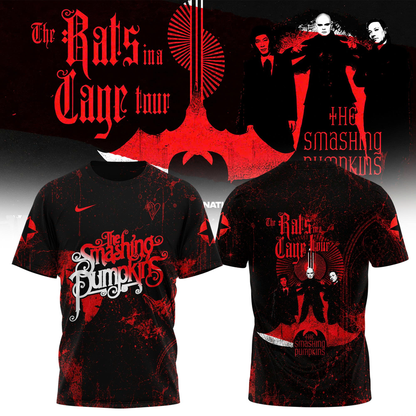 Rats In A Cage Gothic Art Tee