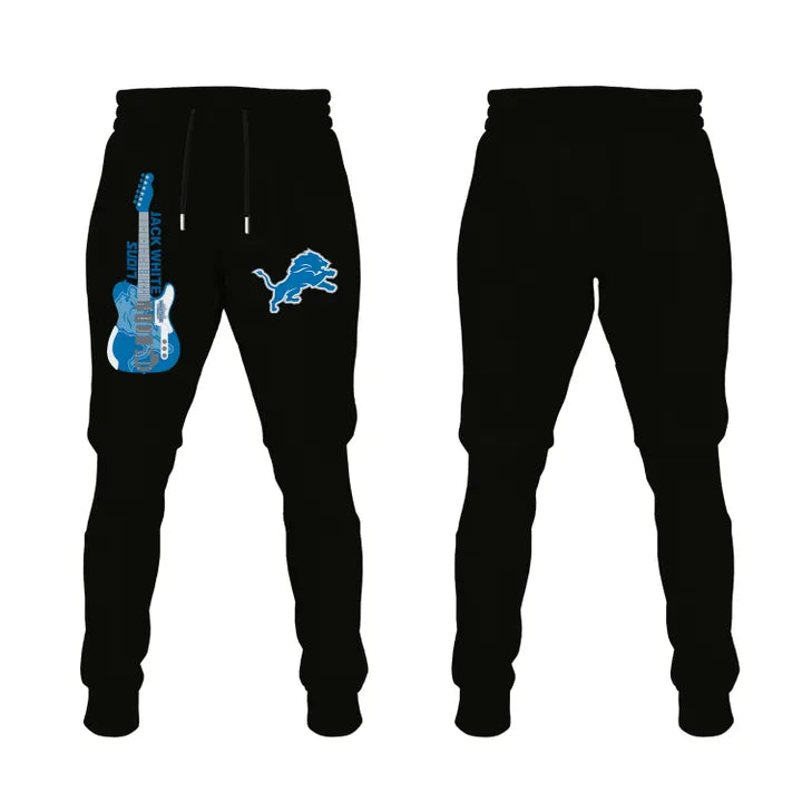 2. Detroit Lions x Jack White Thanksgiving Halftime Show Black Tee - Signature