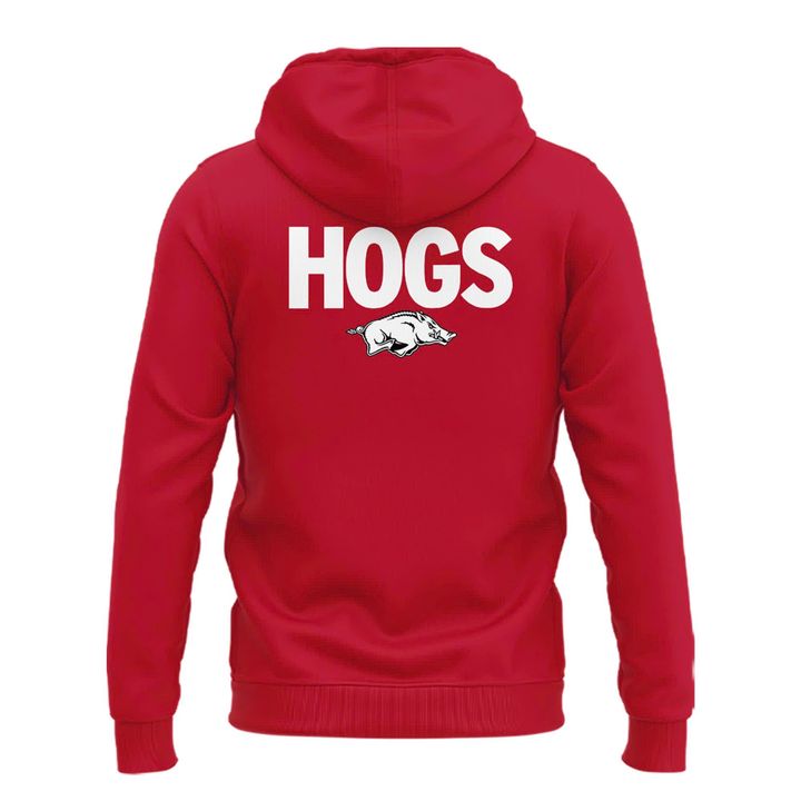 2025 Coach Ryan Silverfield Arkansas Razorbacks Zip Hoodie