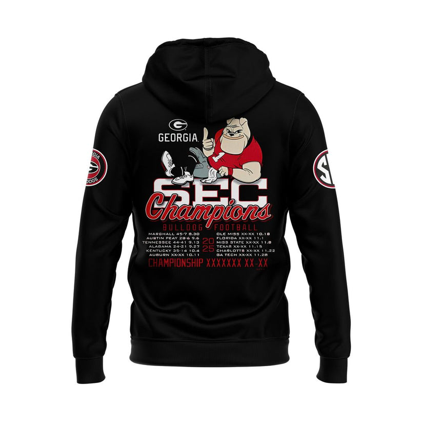 Georgia Bulldogs 2025 SEC Conference Champions Combo Hoodie